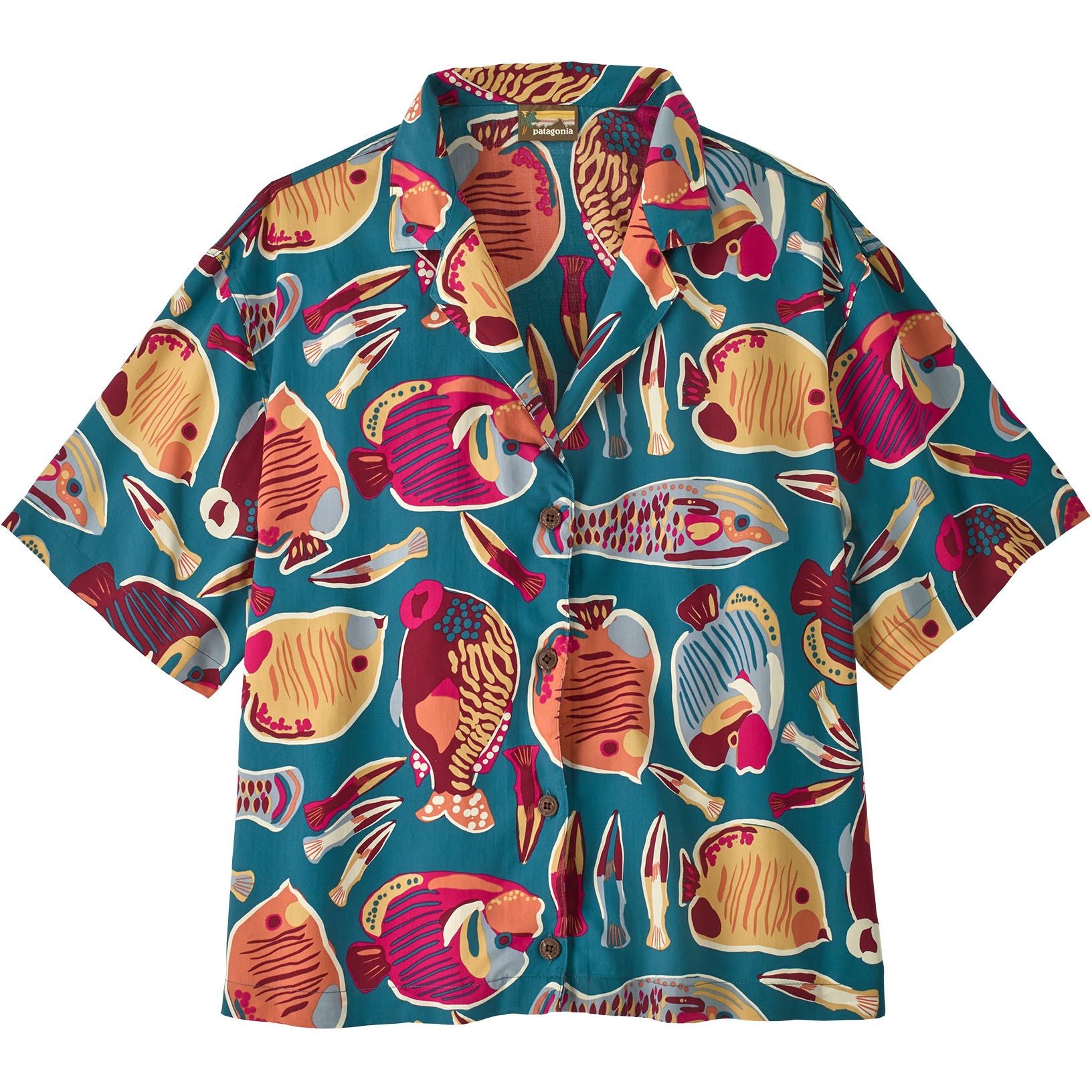 Photo produit de Patagonia Tidal Threads Shirt Women - Wrasse: Wetland Blue