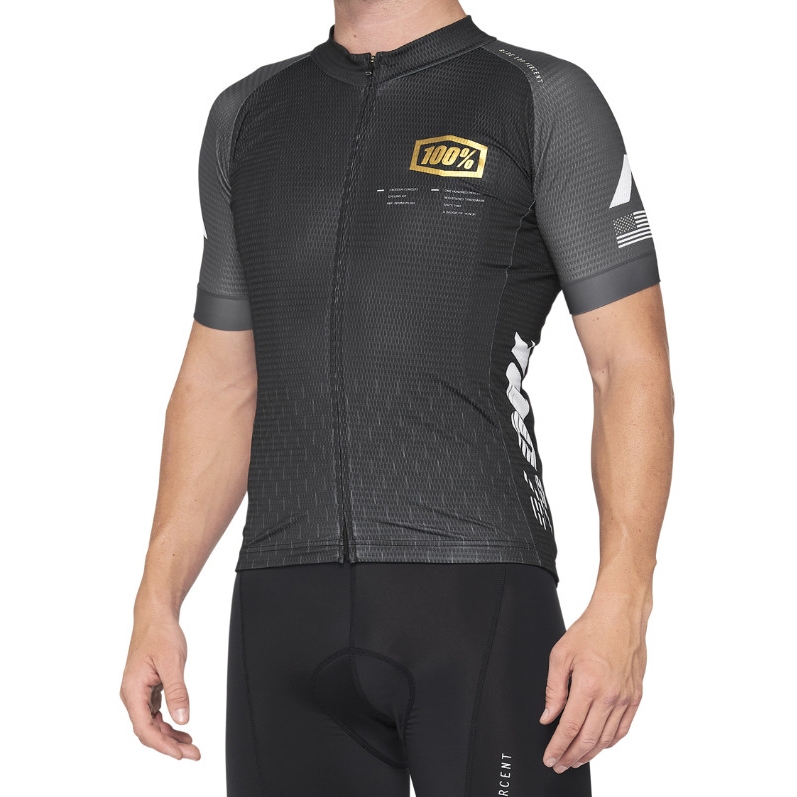 Picture of 100% Exceeda Cycling Jersey - black/charcoal