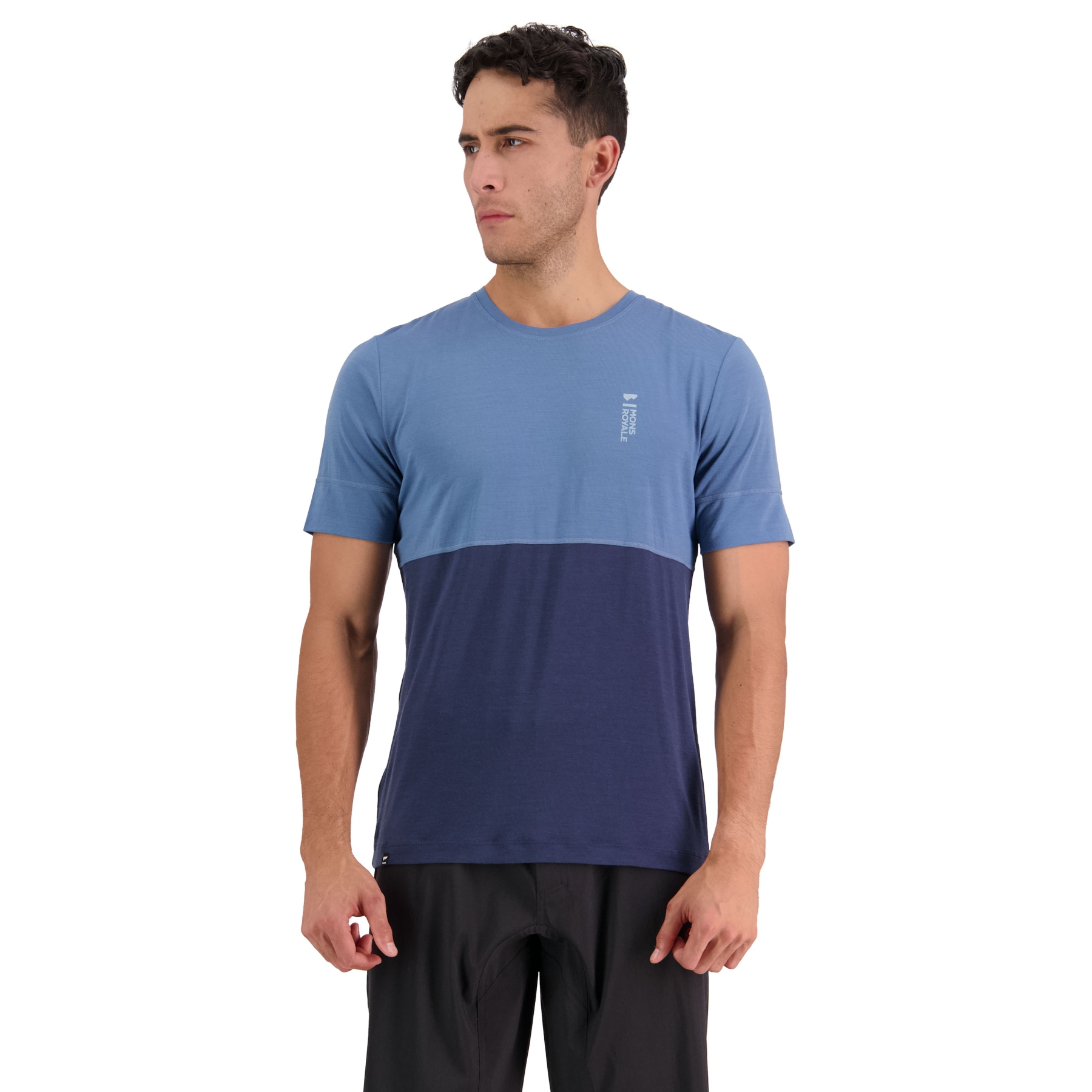 Picture of Mons Royale Cadence Tee - blue slate / midnight