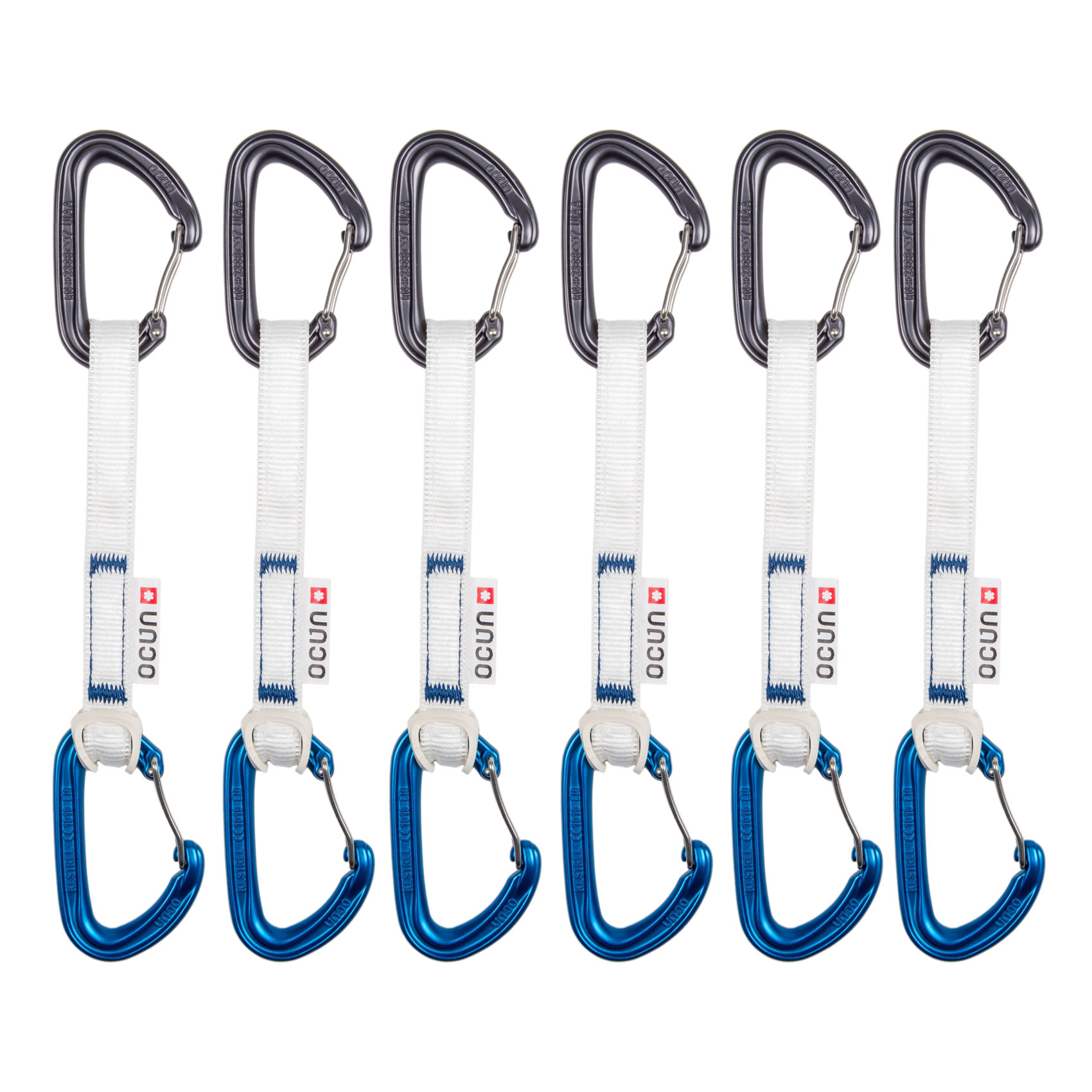 Picture of Ocún Kestrel QD Bio-Dyn-Ring 15 mm 15 cm Quickdraw Set - 6 Pack - blue