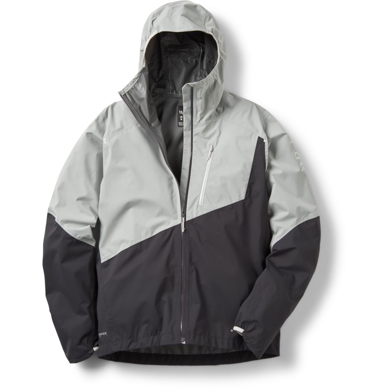 Rab Downpour Trail Light Jacket Men - light zinc/anthracite | BIKE24