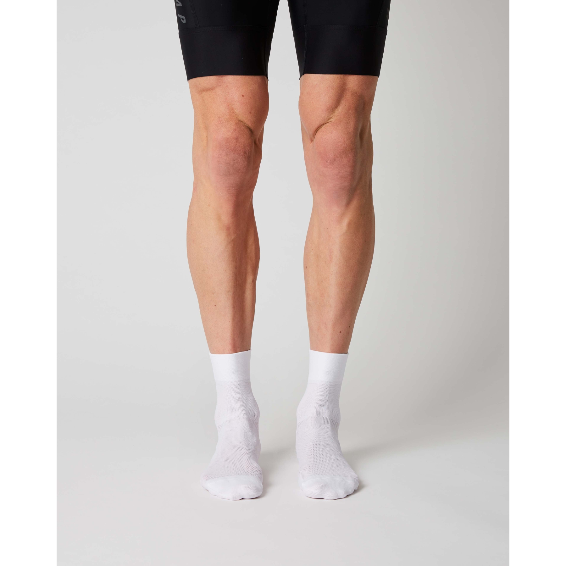 FINGERSCROSSED Classic Mid High Cycling Socks White #002 - Main Image
