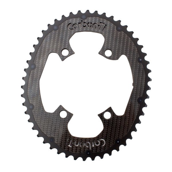 Productfoto van Carbon-Ti X-CarboCam Oval Chainring - 110mm - for Dura Ace R9100
