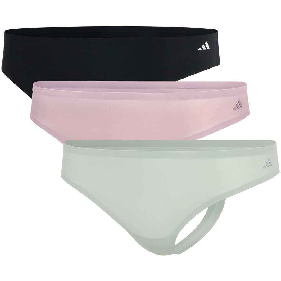 спортивное нижнее белье adidas Sport Active Light в гибкой упаковке, женские стринги - 3 упаковки - 901 в ассортименте
