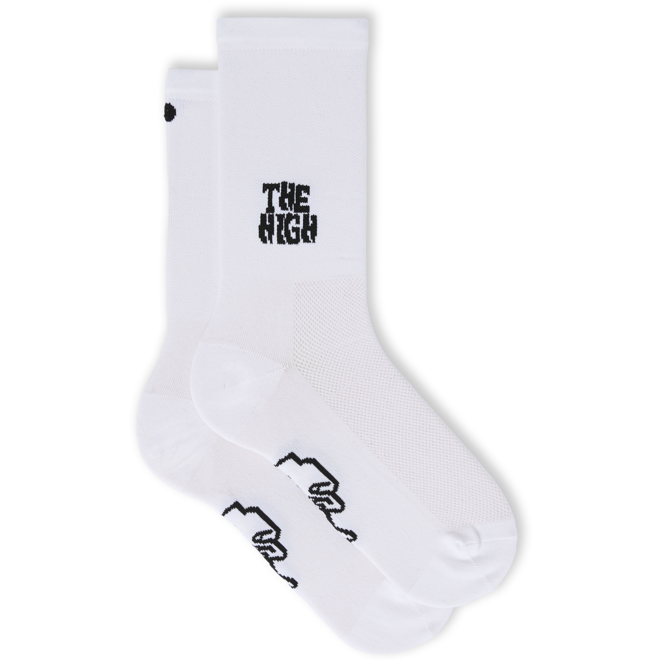 Классические носки для велоспорта Trip со СКРЕЩЕННЫМИ пальцами - Высокие белые