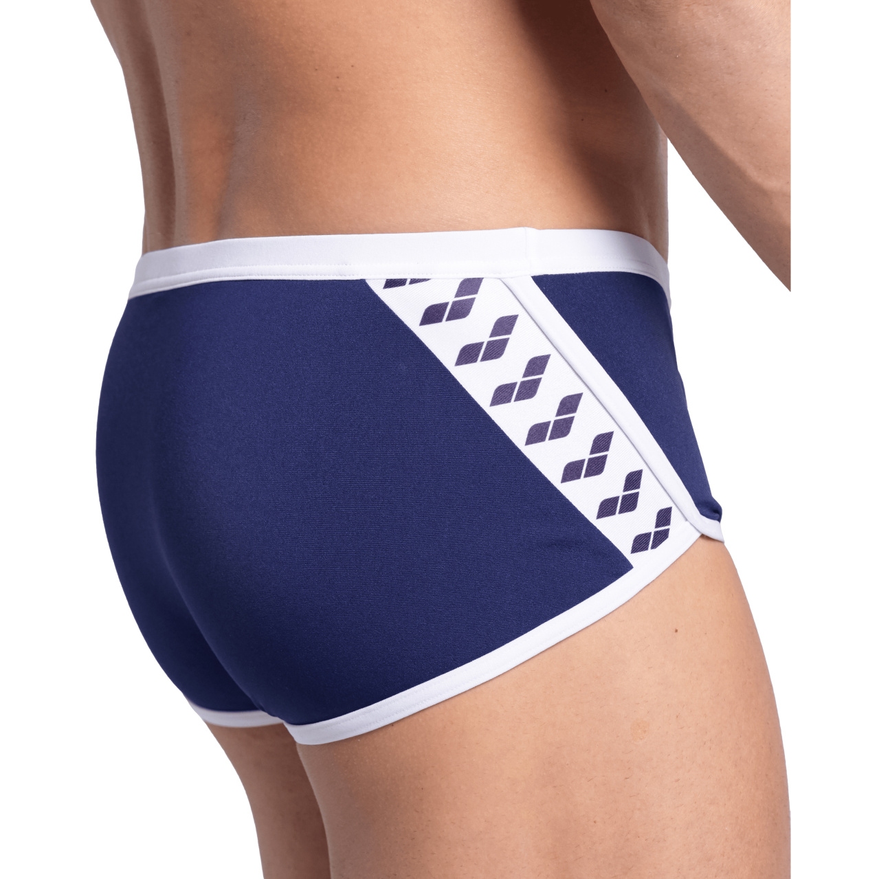 arena Performance Icons Solid Low-Waist Swim Shorts Men - Navy