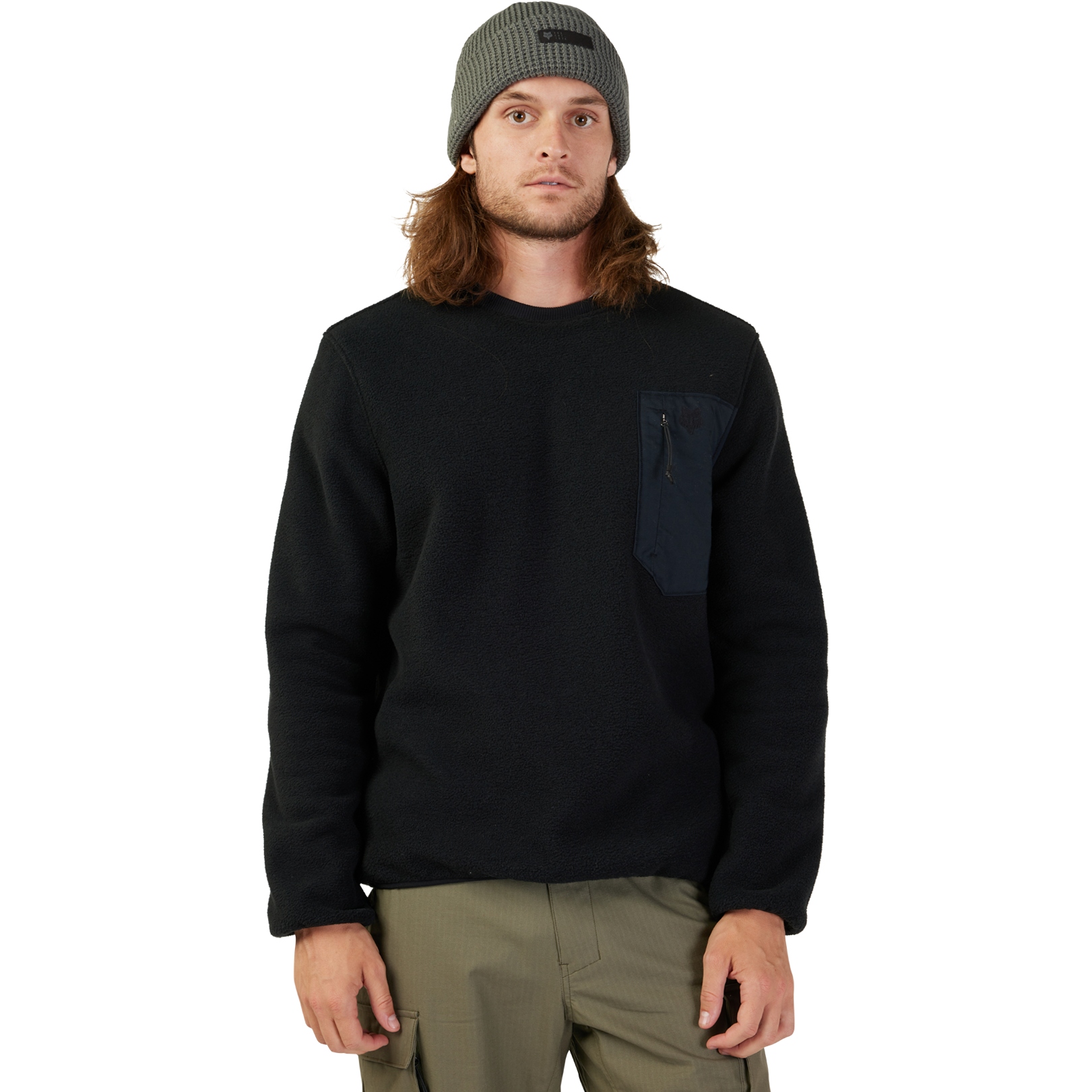 Picture of FOX Survivalist Sherpa Fleece Crew Sweater - black