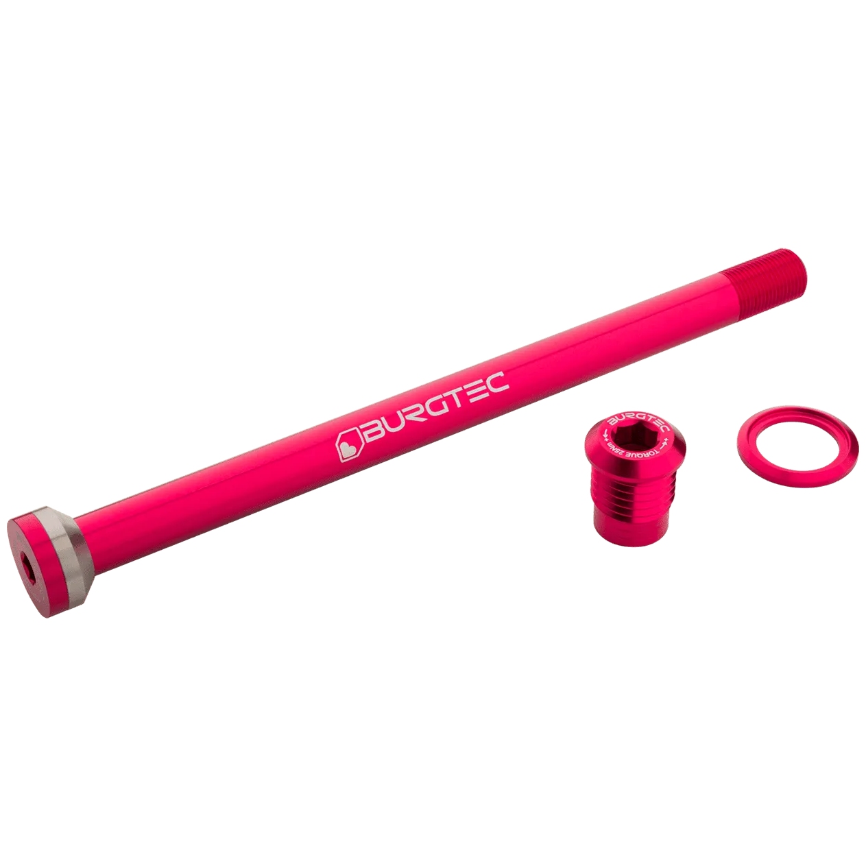 Проходная ось Burgtec - задняя | 12x148 мм | 175 мм | для нетоксичных материалов barbie pink