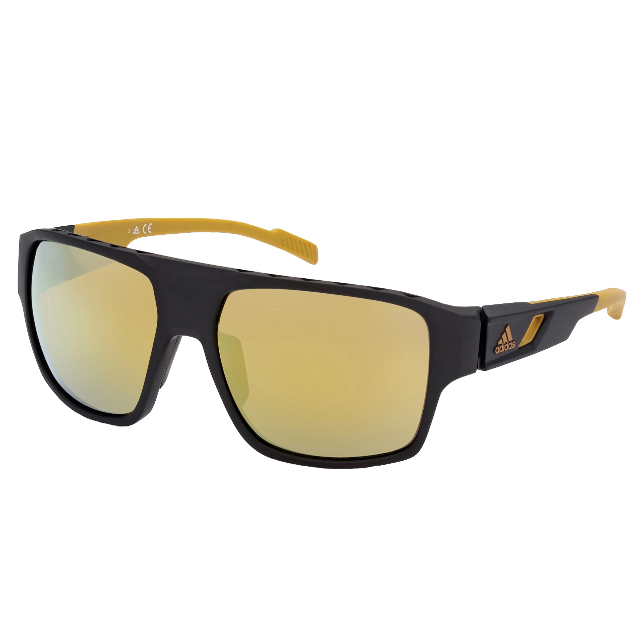Image of adidas Actv Classic SP0046 Sport Sunglasses - Matte Black / Contrast Mirror Gold
