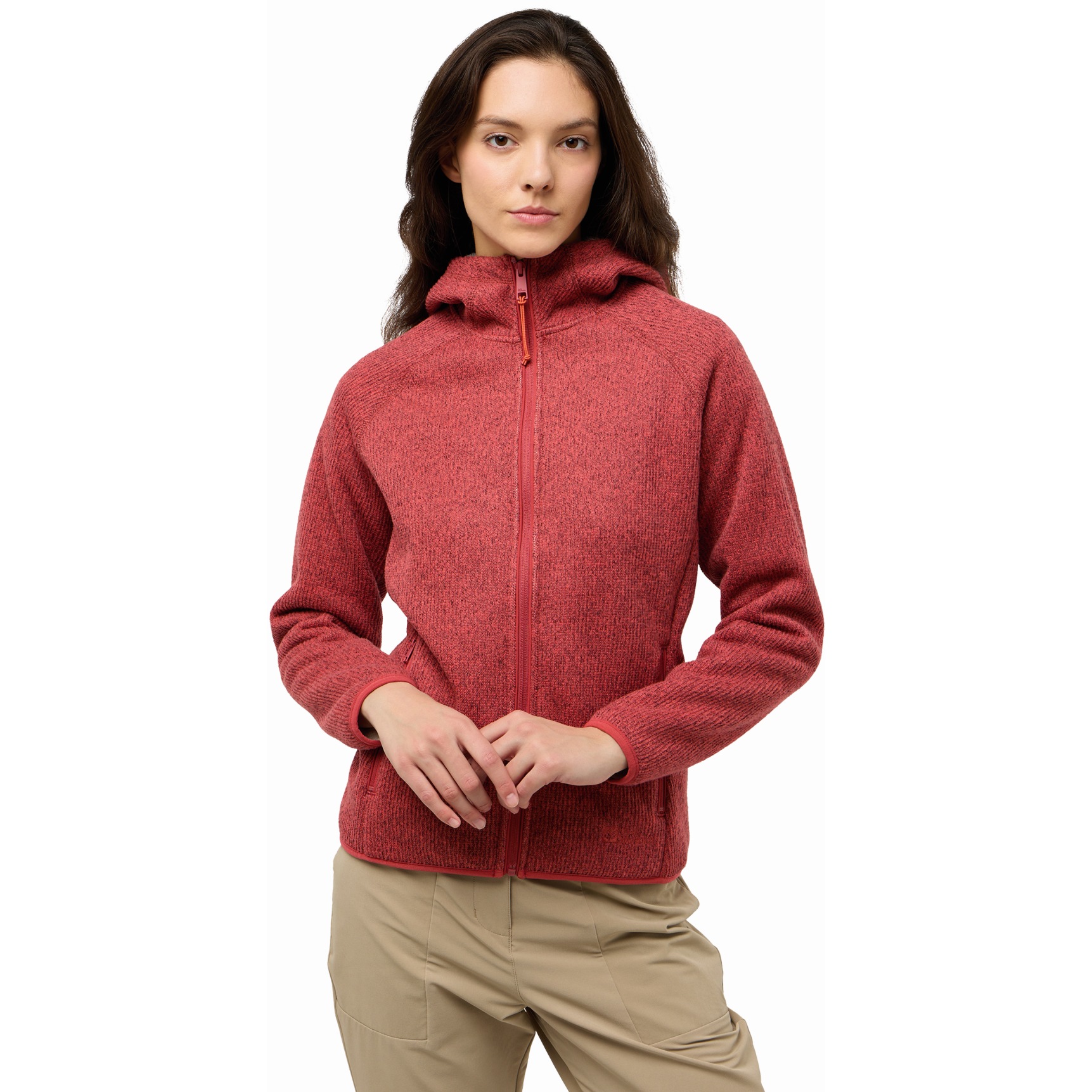 Bild von Jack Wolfskin Kaminfeuer Kapuzenjacke Damen - red coral