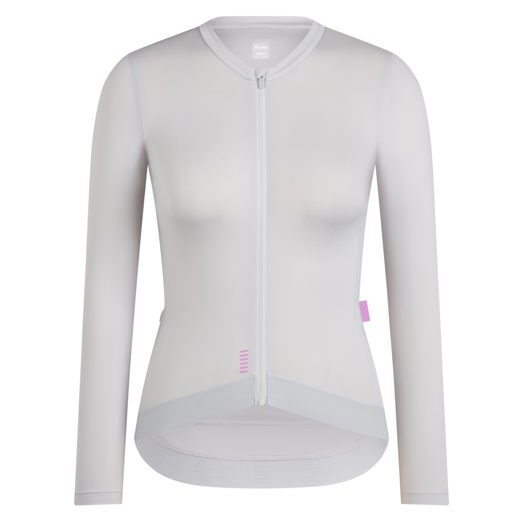 Легкая женская майка Rapha Pro Team с длинным рукавом - серебристо-белый кварц