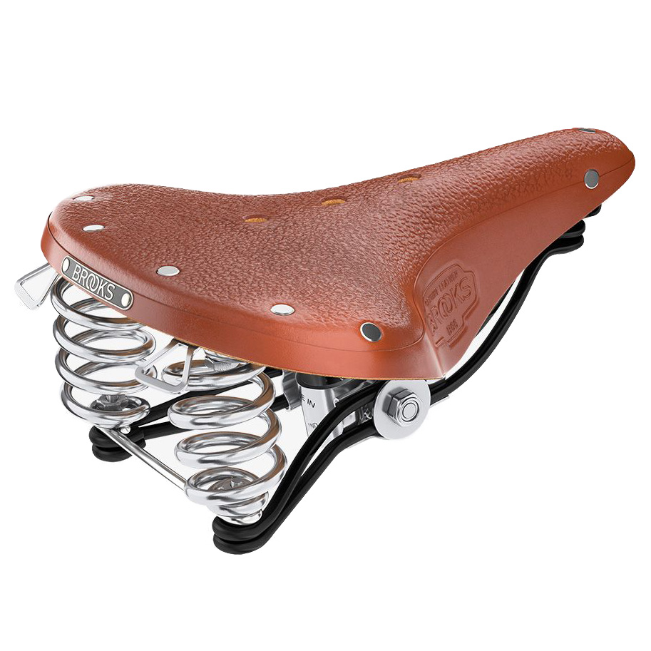 Picture of Brooks B66 Bend Leather Saddle - honey