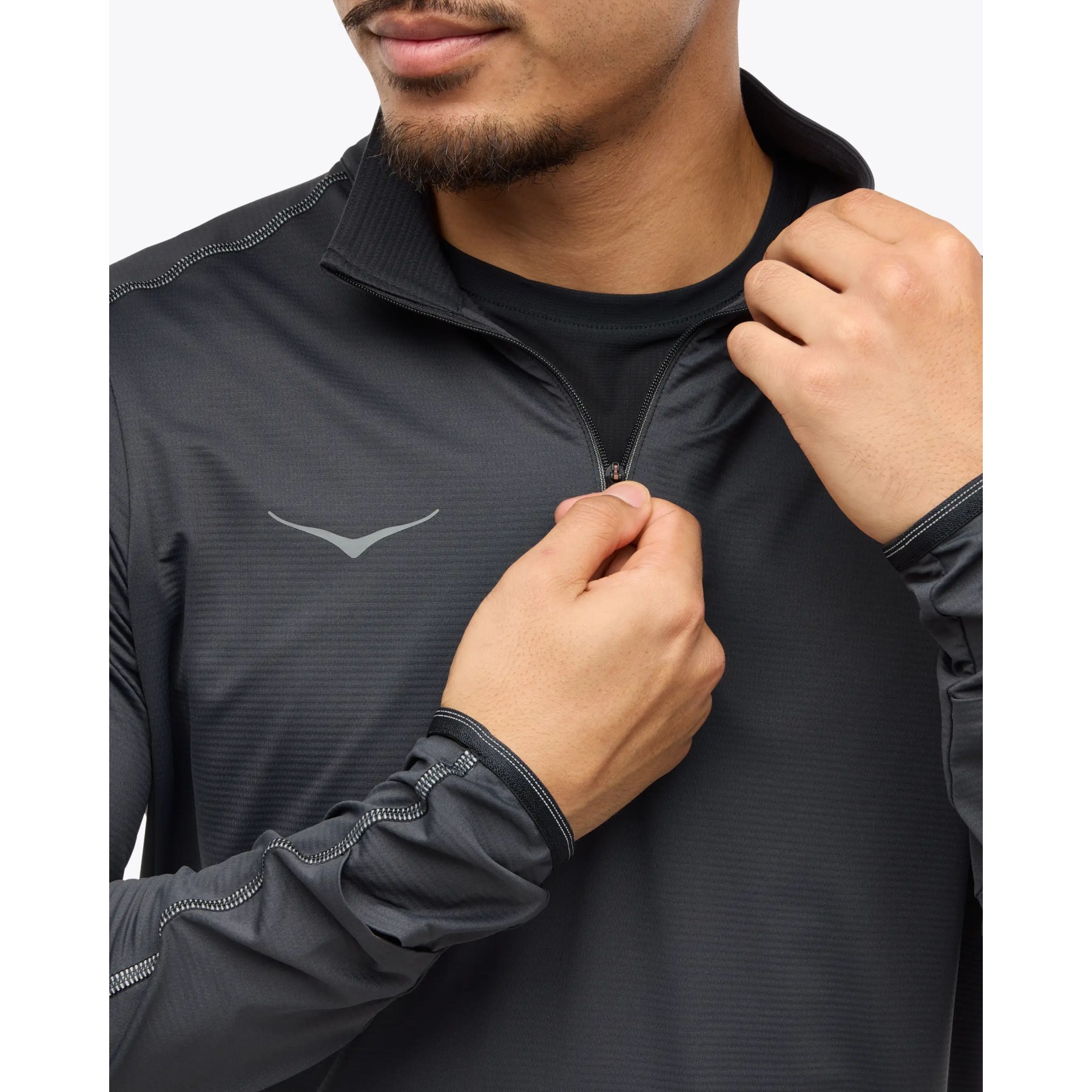 Hoka GlideTech Quarter Zip Shirt Men - black | BIKE24