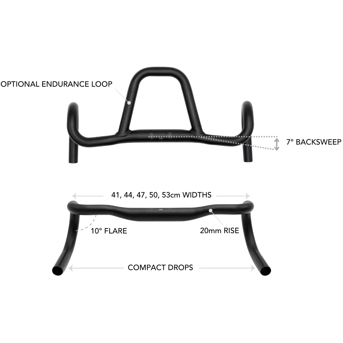 Redshift Kitchen Sink Low Flare Loop Handlebar - 31.8 | Gravel