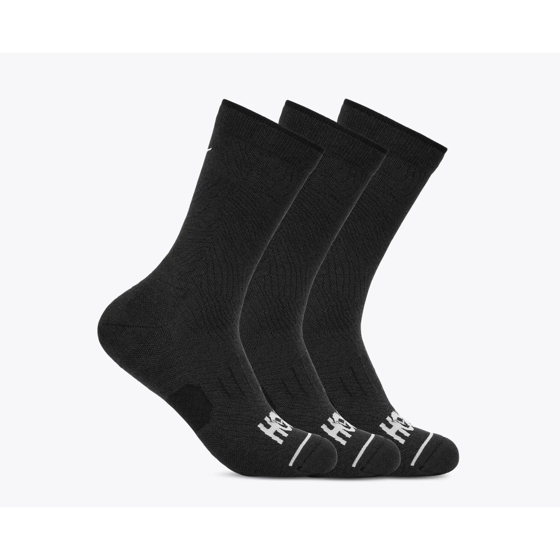 Hoka Crew Run Socks - 3-Pack - black / black / black | BIKE24
