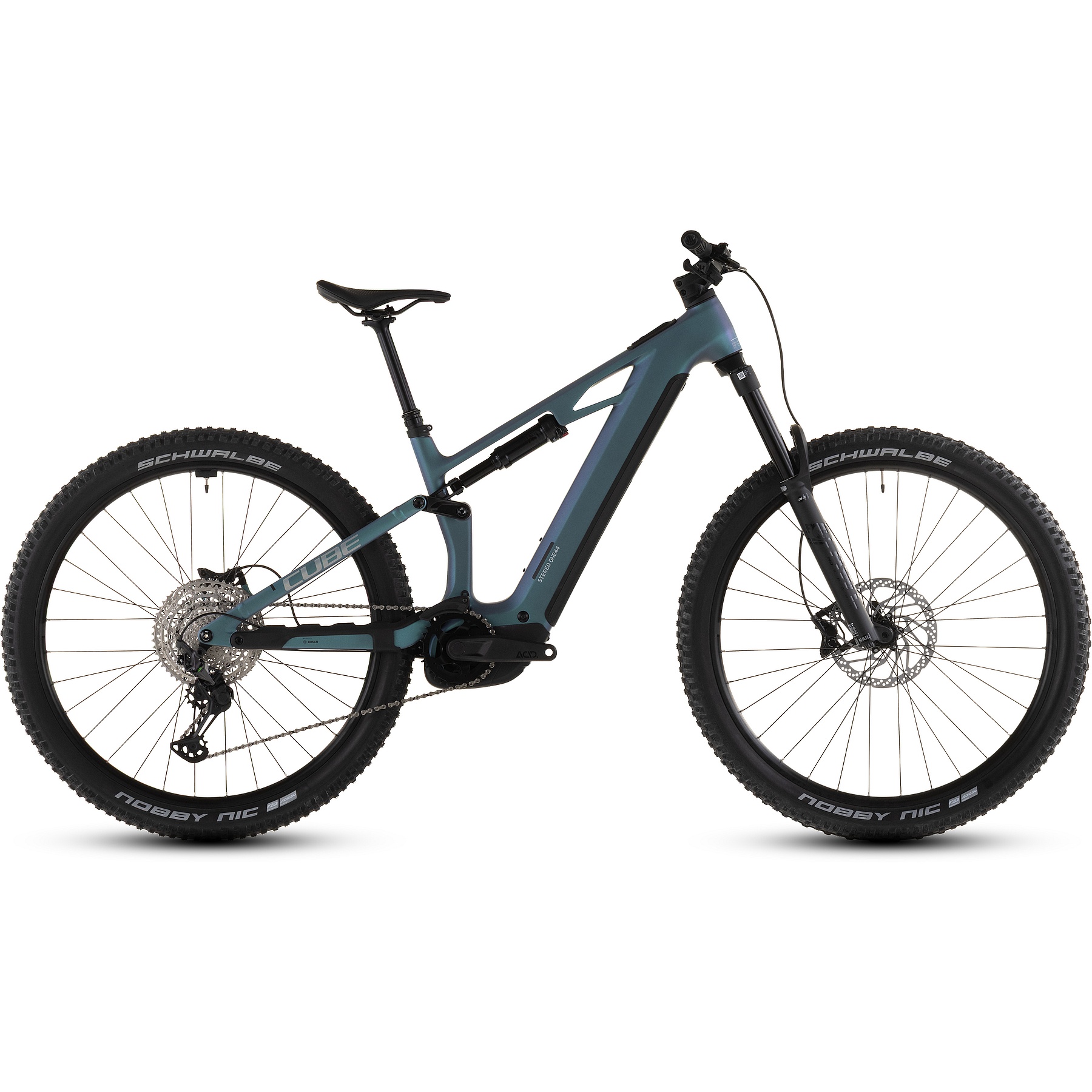 CUBE STEREO HYBRID ONE44 HPC Race 800 - Карбоновый электрический горный велосипед - 2026 - 27,5“ – smaragdgrey / prism