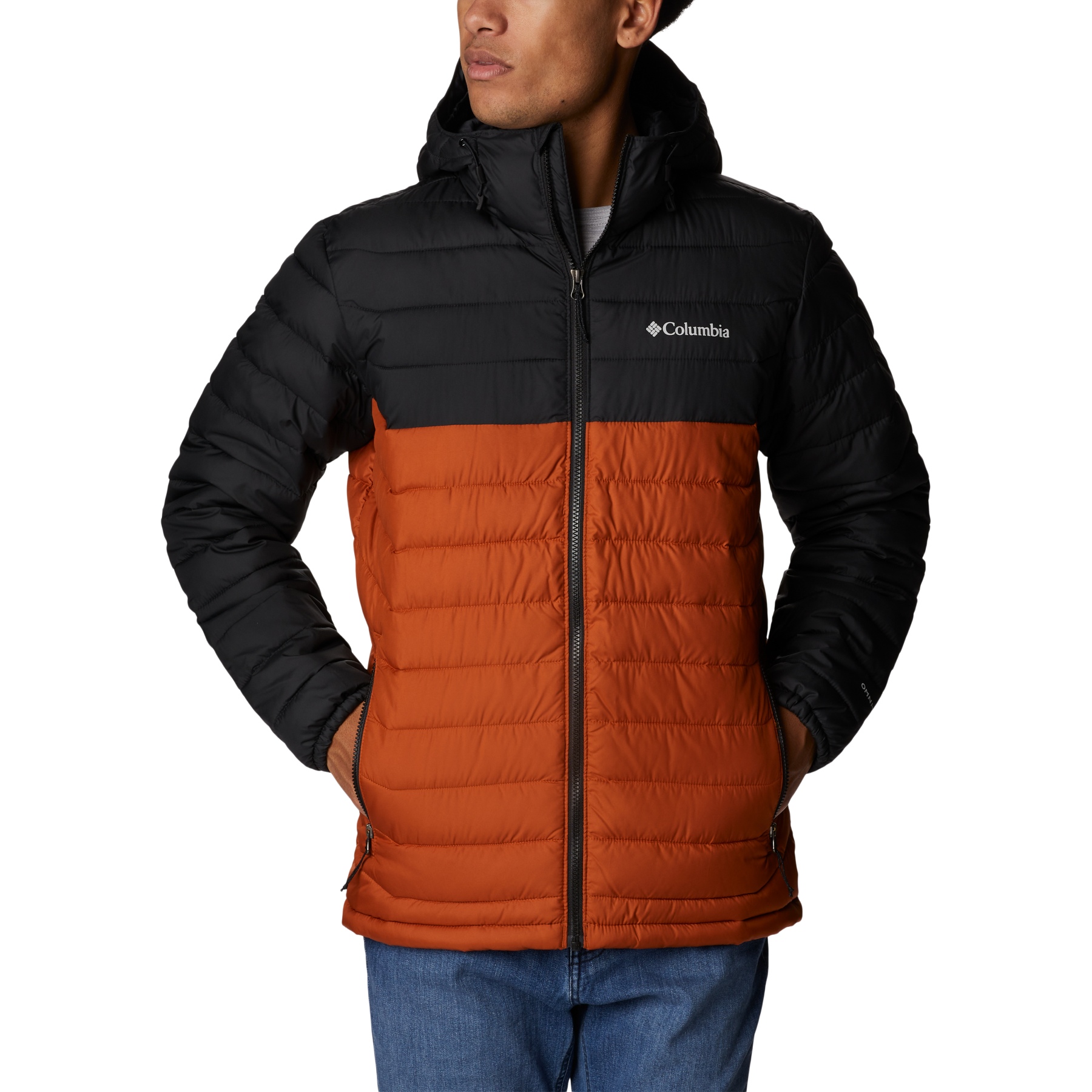 Picture of Columbia Powder Lite Hooded Jacket - Warm Copper/Black