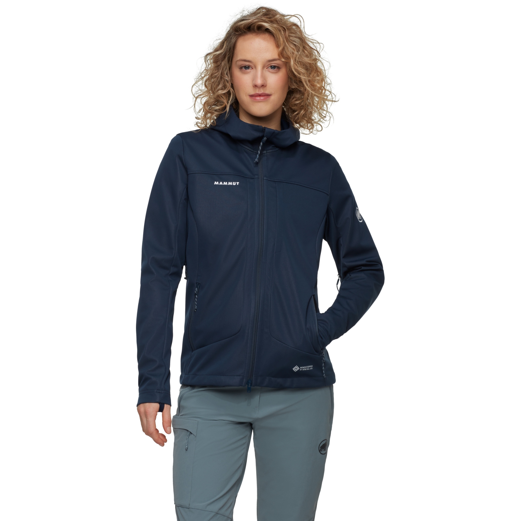 Produktbild von Mammut Ultimate VIII Softshelljacke mit Kapuze Damen - marine