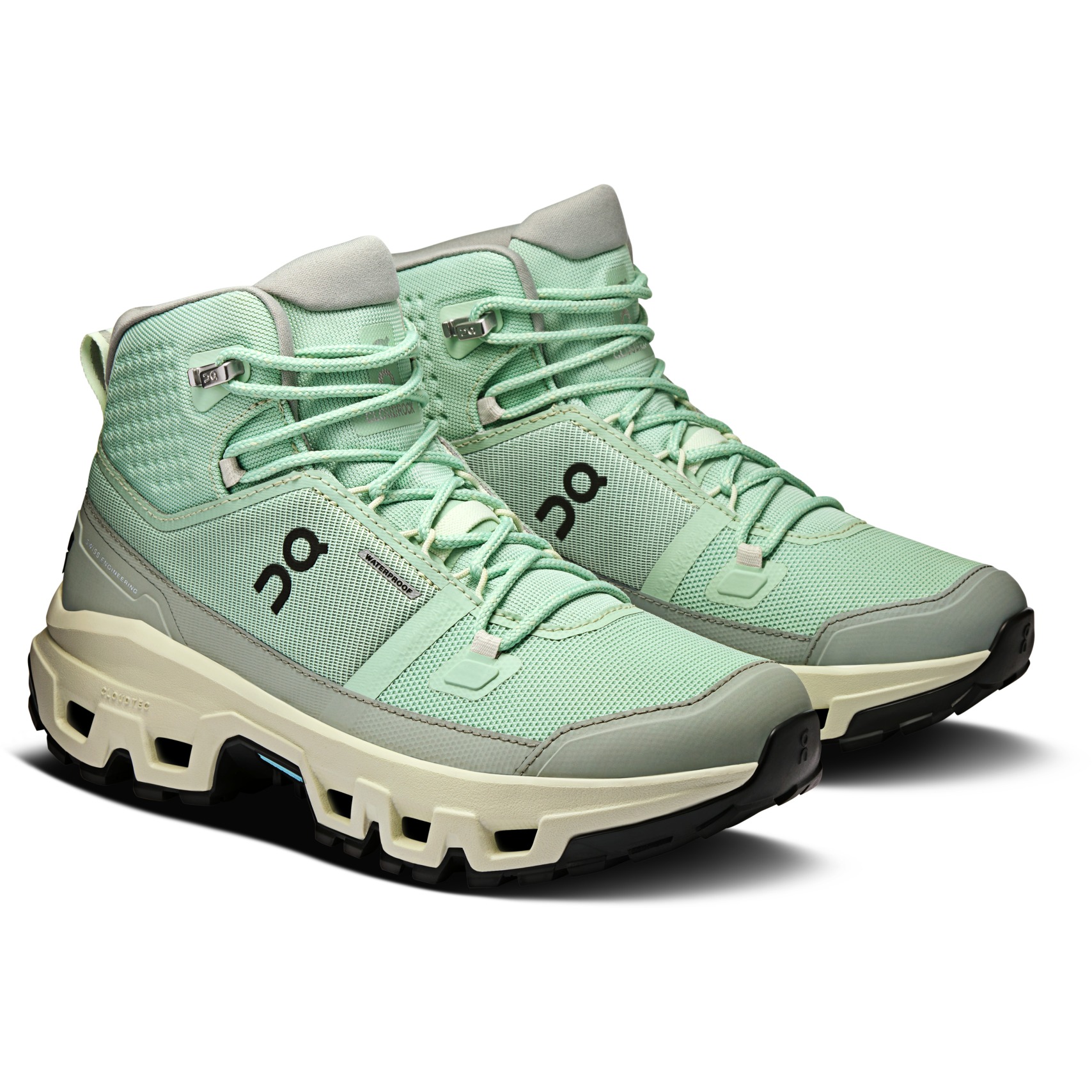 Bild von On Cloudrock Mid Waterproof Wanderschuhe Damen - Mineral | Aloe
