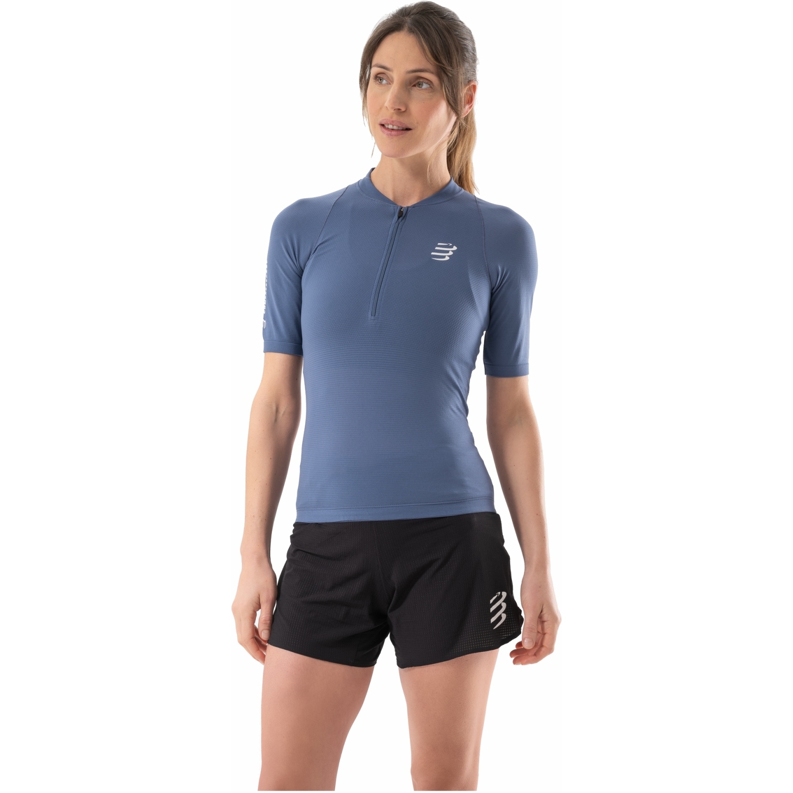 Produktbild von Compressport Trail Racing Postural Kurzarmshirt Damen - indigo