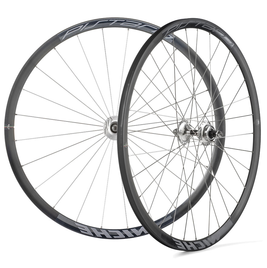 Productfoto van Miche Pistard WR Track Wheelset Tubular - FW: 9x100mm | RW: 10x120mm - silver