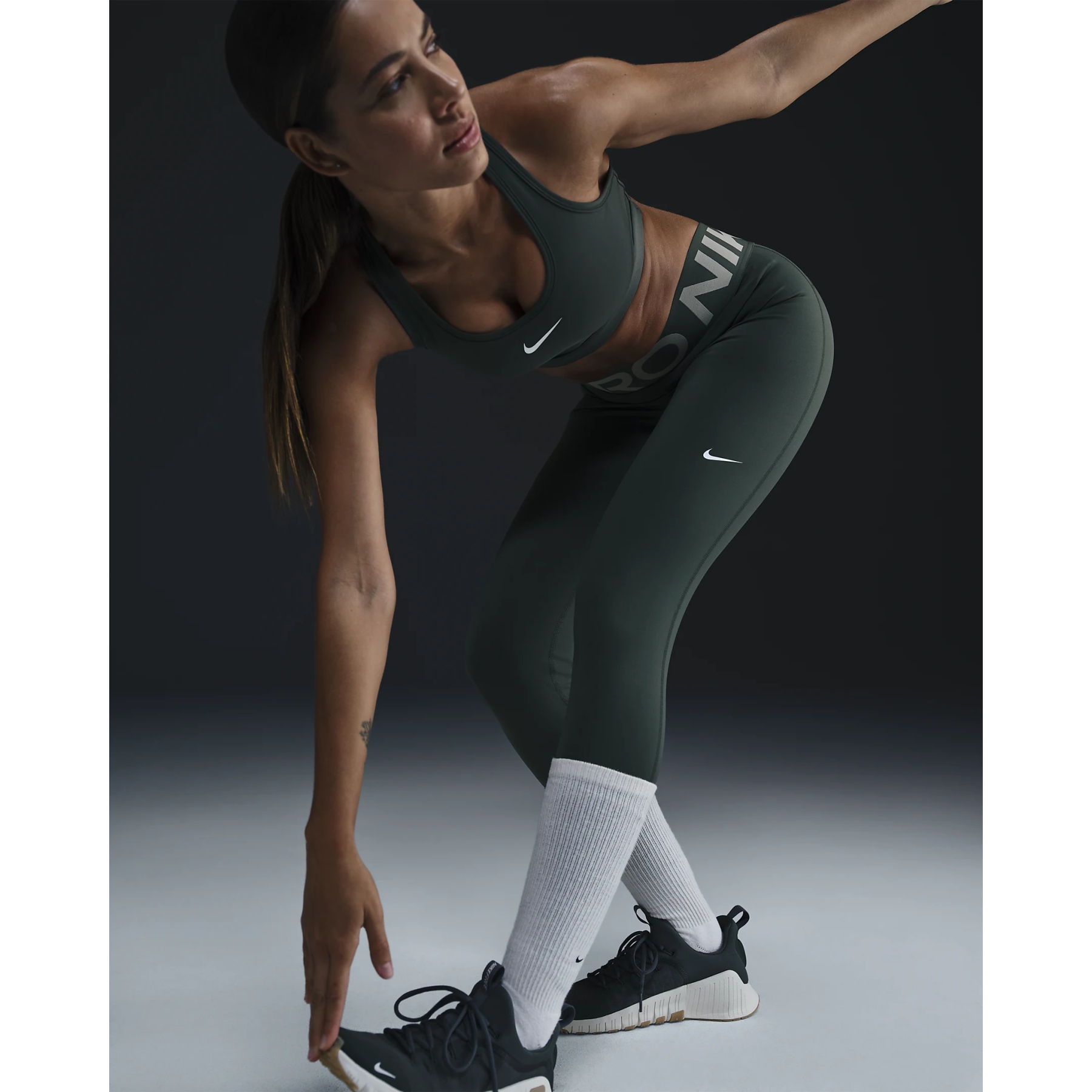 Nike Pro Sculpt Tights Women vintage green white FV7382 338 BIKE24