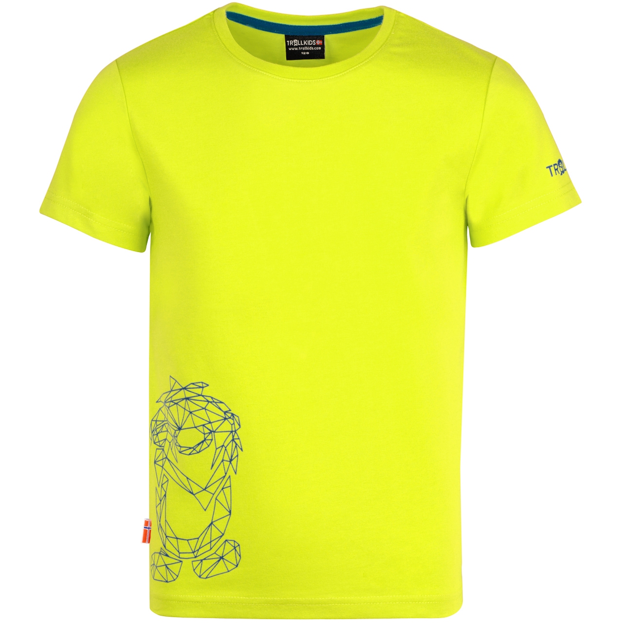 Productfoto van Trollkids Oppland Kinder T-Shirt - Lime/Petrol