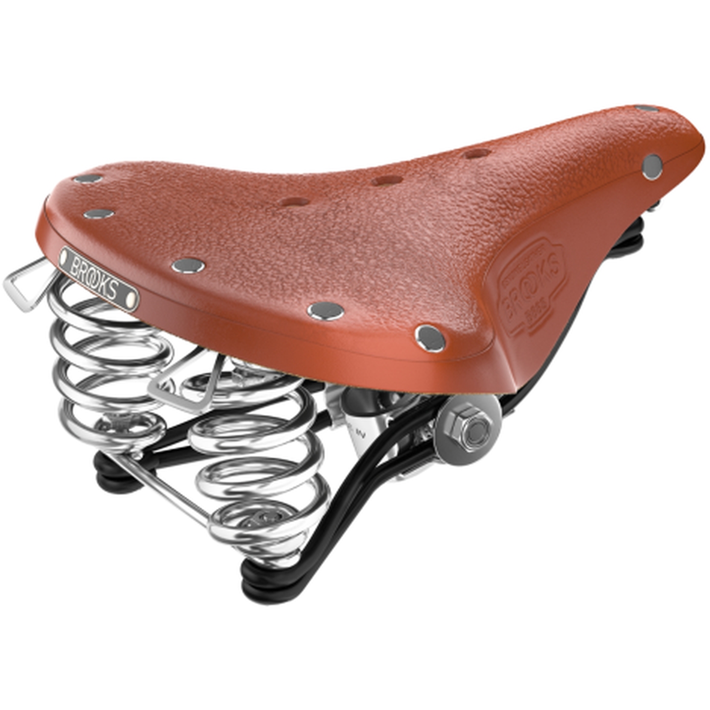 Picture of Brooks B66 Short Bend Leather Saddle - honey