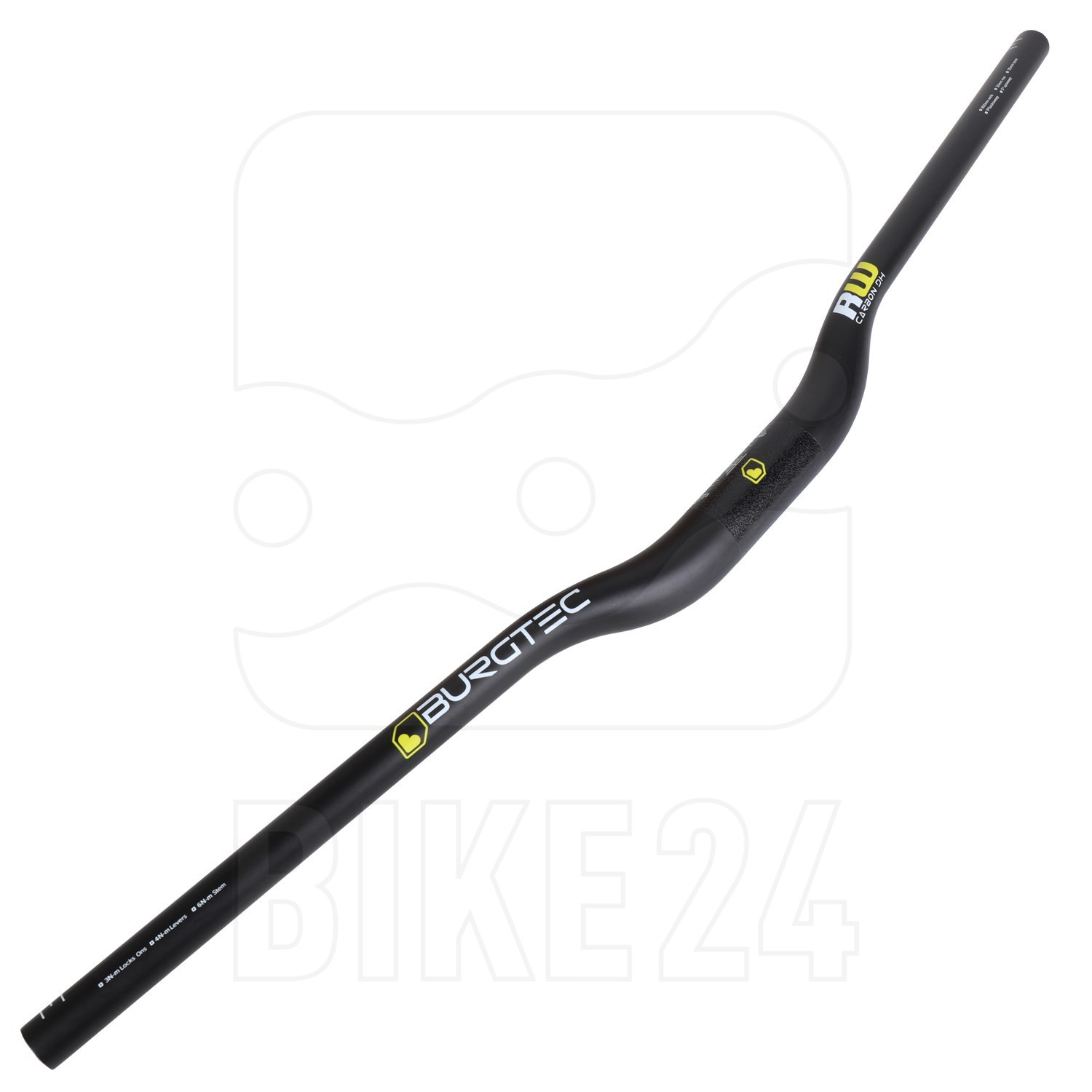 Picture of Burgtec RideWide DH Carbon 35.0 MTB-Handlebar - 800mm - 30mm Rise - UD carbon
