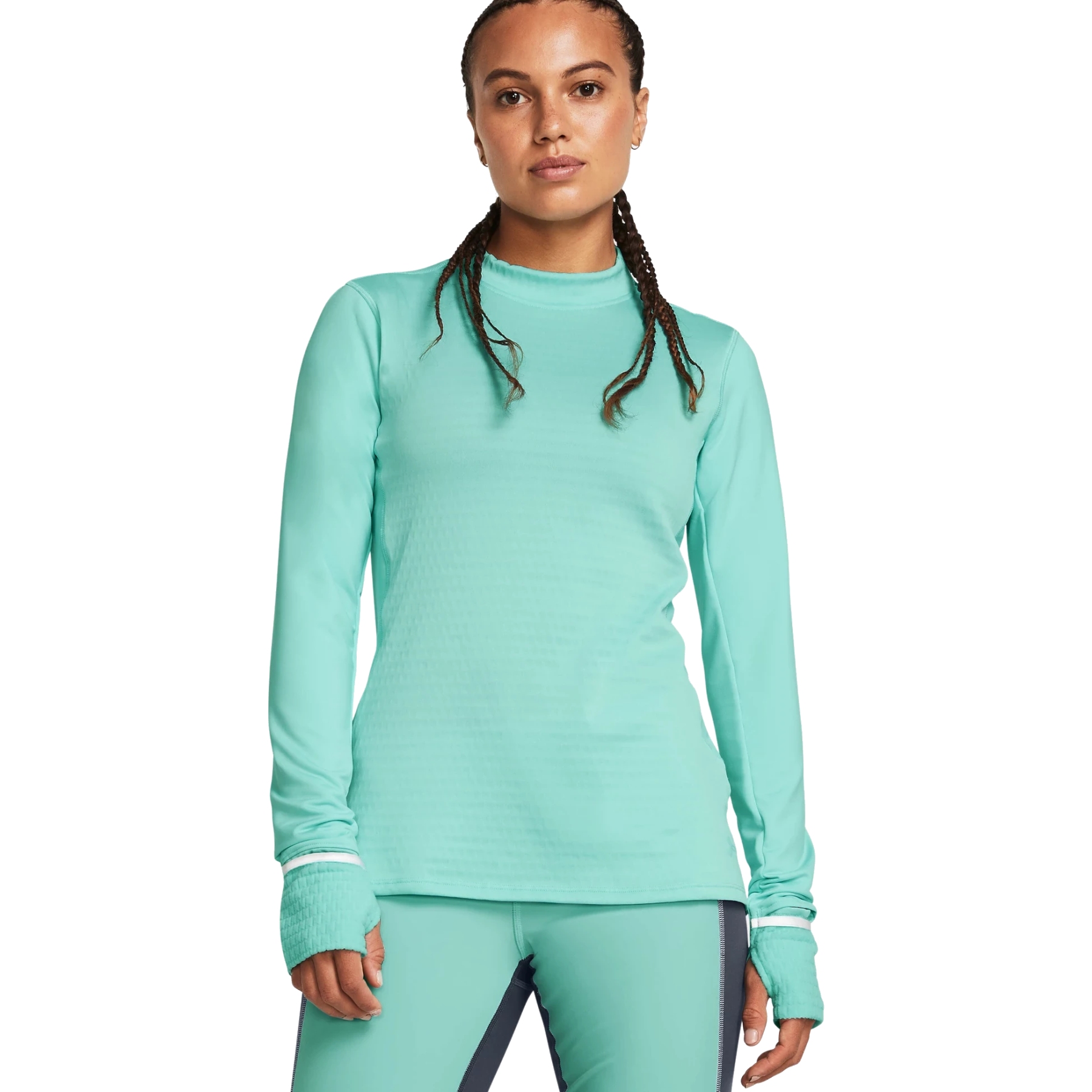Under Armour UA Qualifier Cold Long Sleeve Shirt Women - Neo  Turquoise/Reflective
