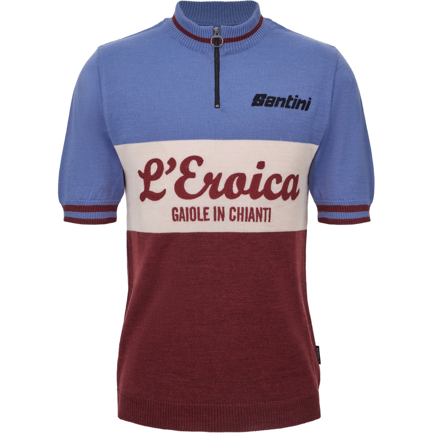 Produktbild von Santini Eroica 28° Gaiole Wool Kurzarmtrikot Herren ER111428GA - sky blue AZ