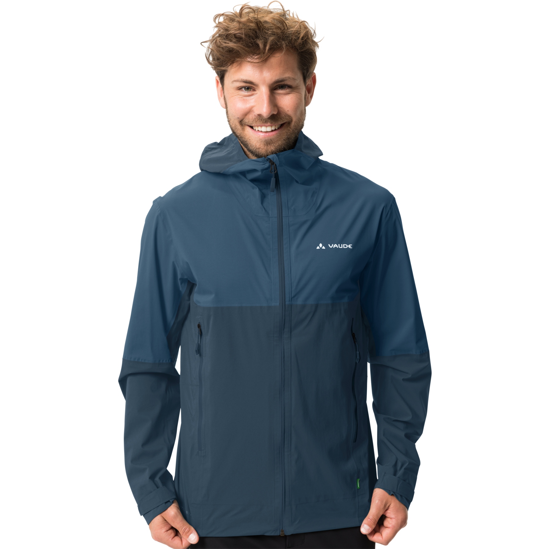 Veste De Cyclisme Homme VAUDE – Imperméable, Respirante, Coupe-Vent – Léger Avec Capuche – Écologique Bluesign