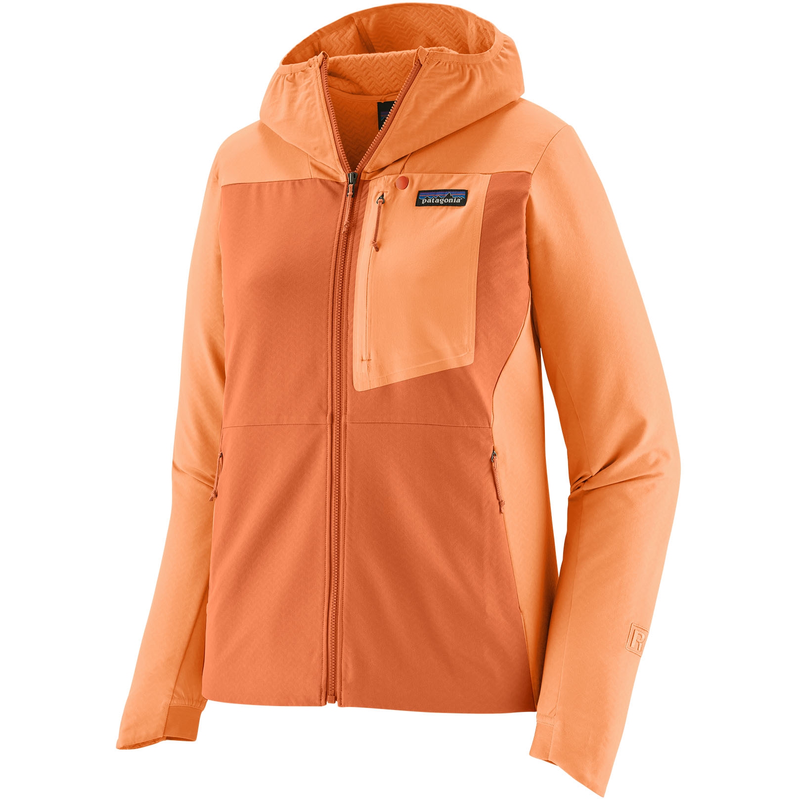 Produktbild von Patagonia R1 CrossStrata Kapuzenjacke Damen - Rock Melon