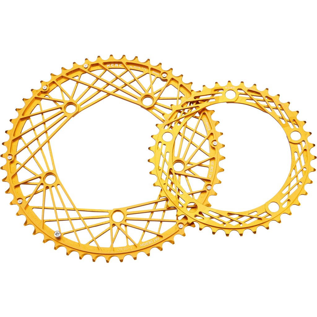 Picture of KCNC K4 Cobweb II Road Chainring 130mm - gold