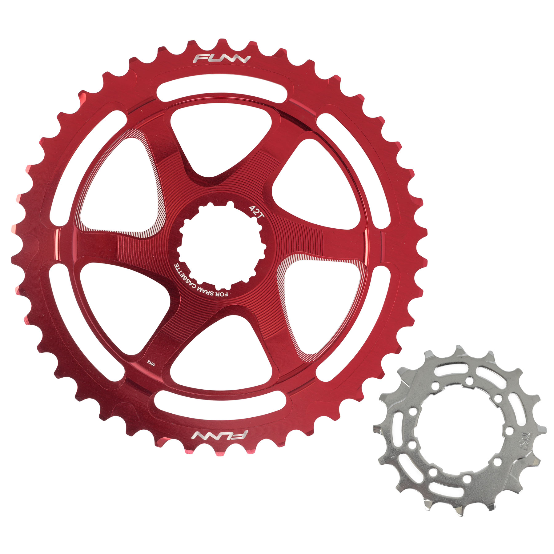 Funn Clinch Extension Cog 10 speed 42T with 16T Sprocket SRAM red