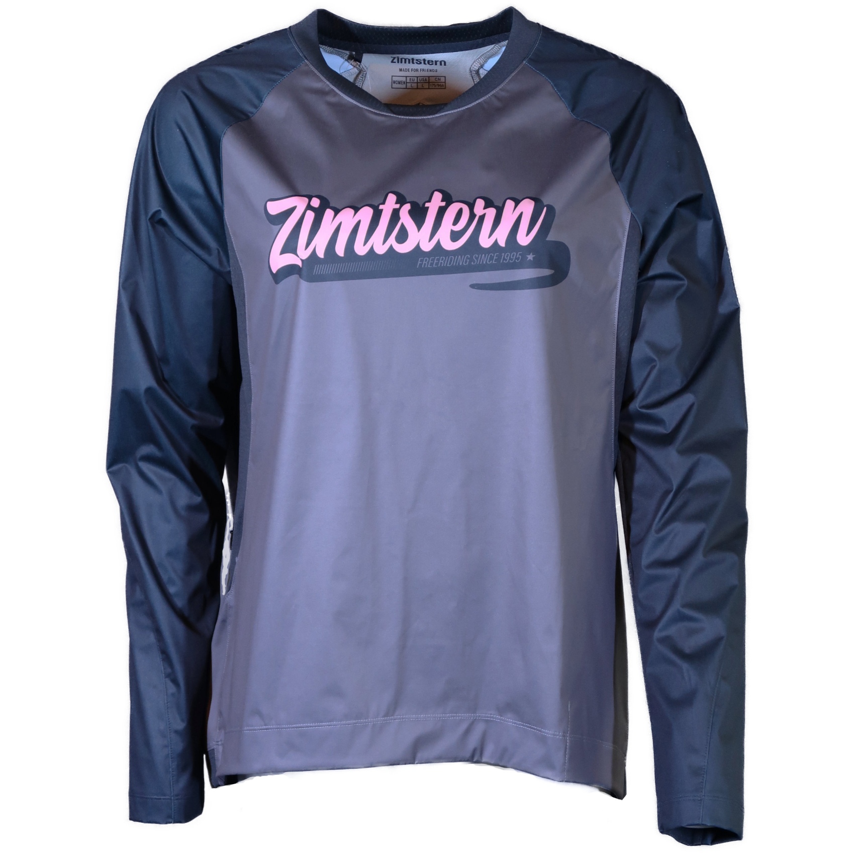 Picture of Zimtstern ProTechZonez Women&#039;s Long Sleeve MTB-Shirt - Glacier Grey/Pirate Black