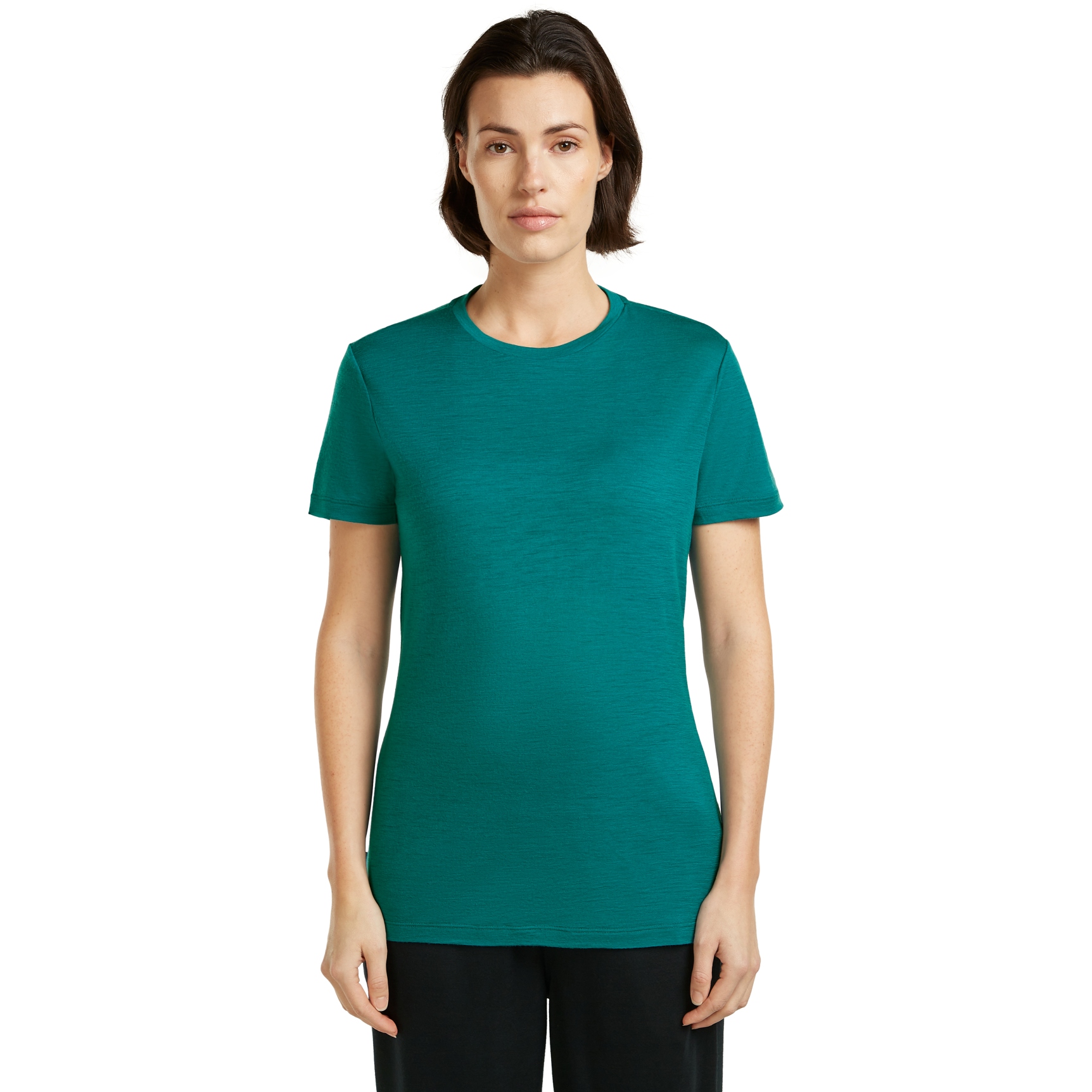 T-shirt mélange mérinos Central Classic Glacial Flow Logo Femme | icebreaker