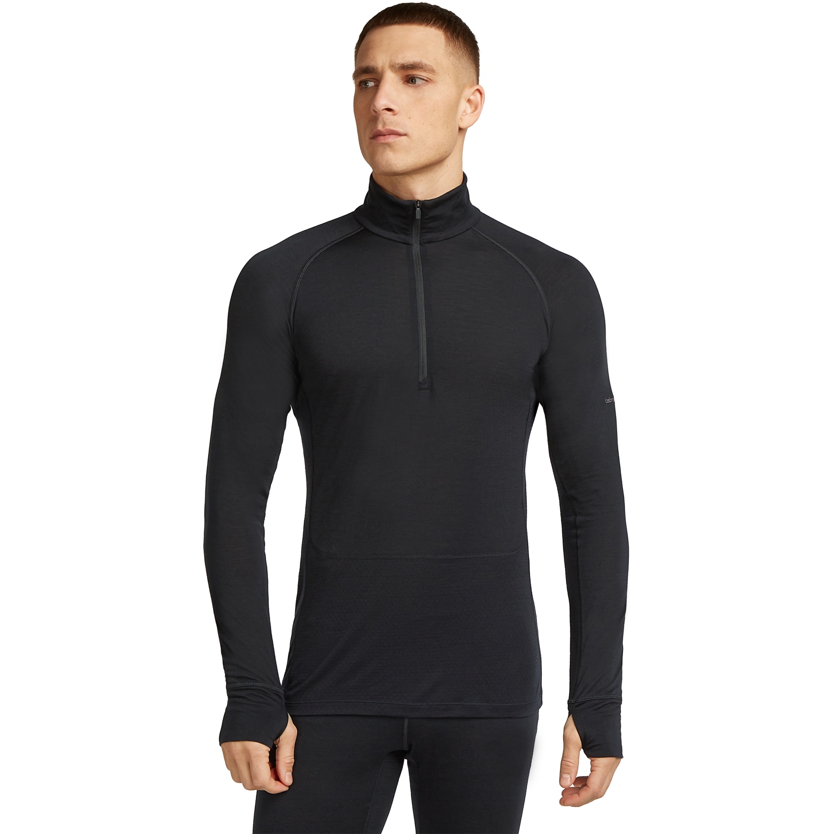 Bild von Icebreaker Merino 125 ZoneKnit™ Half Zip Langarmshirt Herren - Schwarz