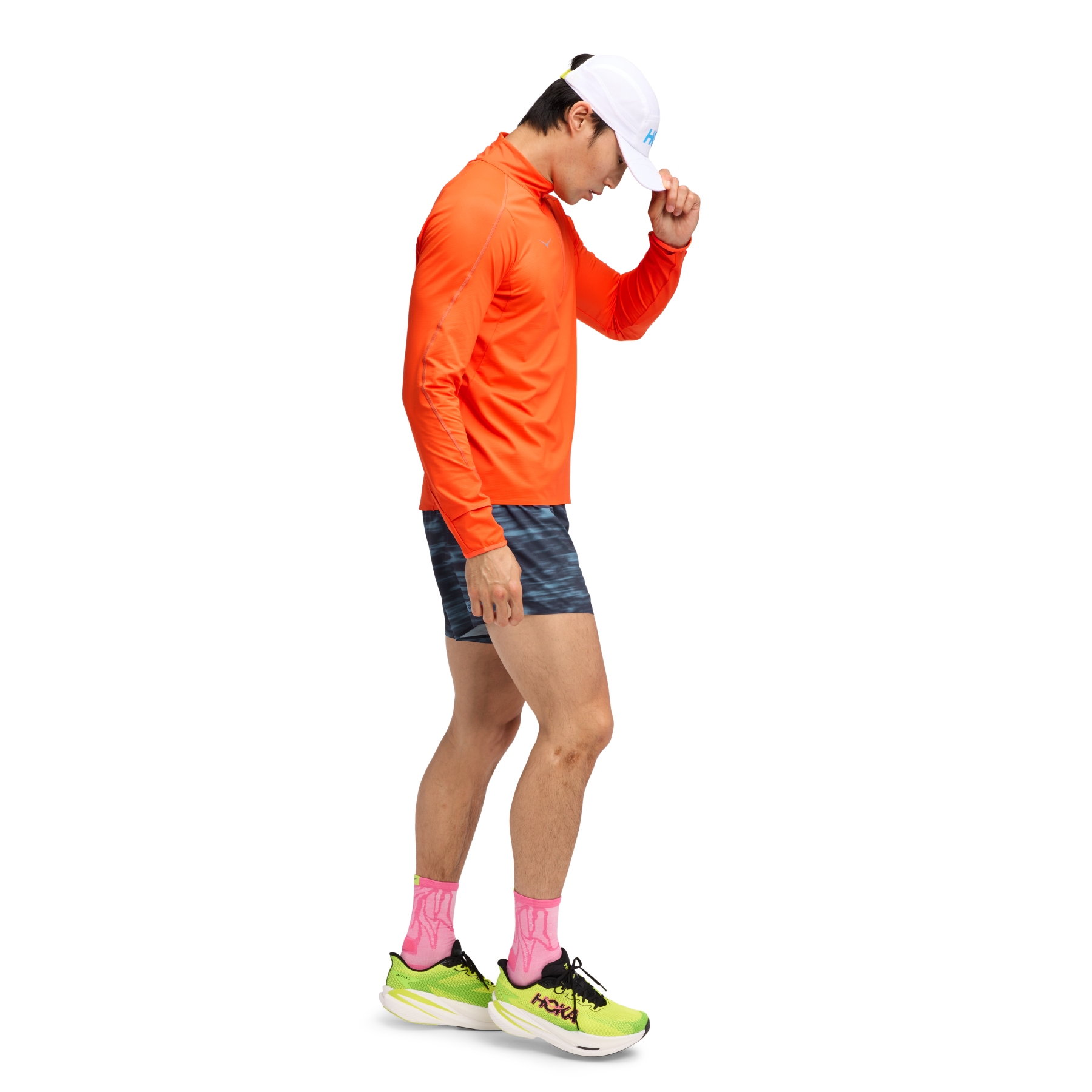 Hoka GlideTech Quarter Zip Shirt Men - lava | BIKE24
