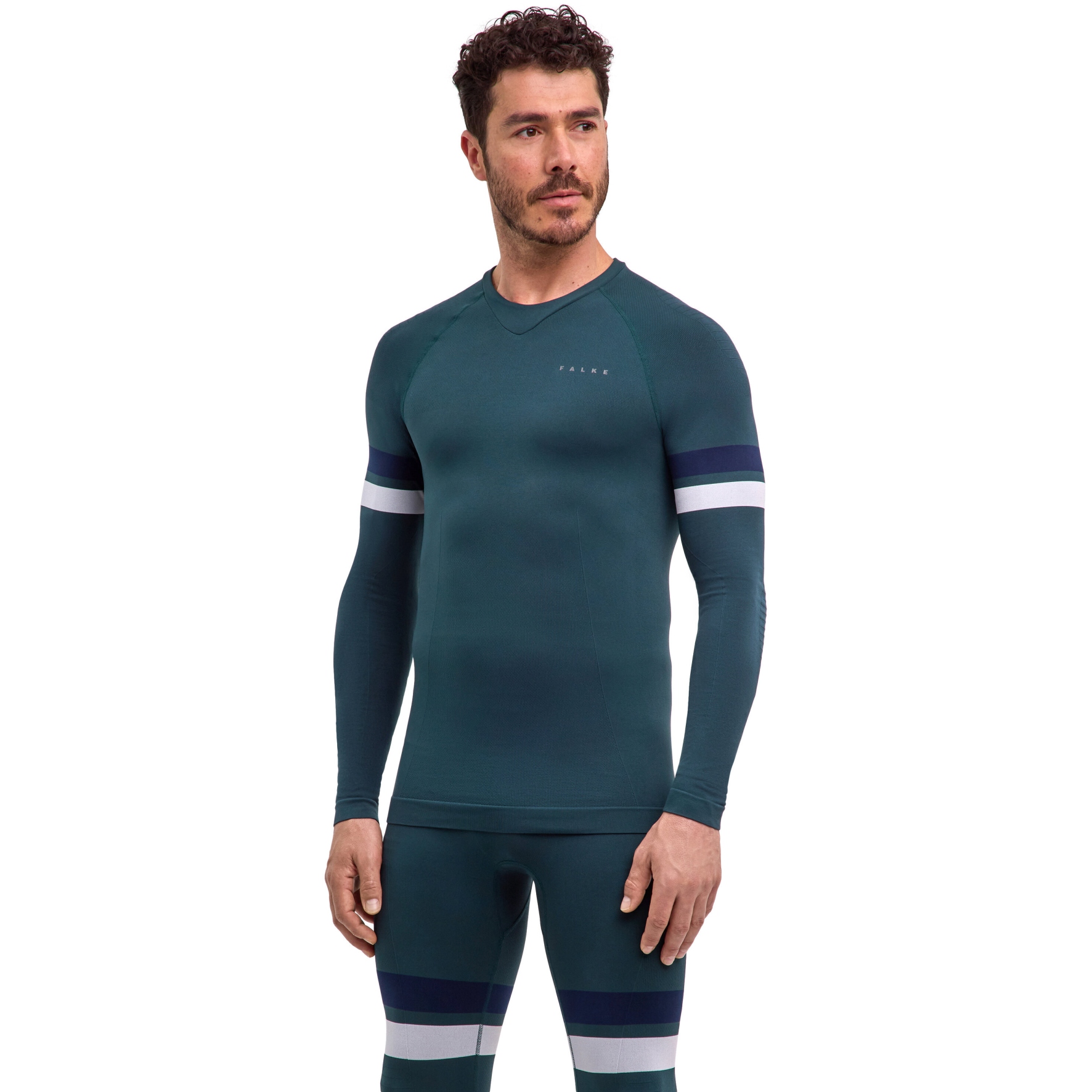 Мужская трендовая рубашка с длинным рукавом Falke Maximum Warm - holly 7385 (33528)