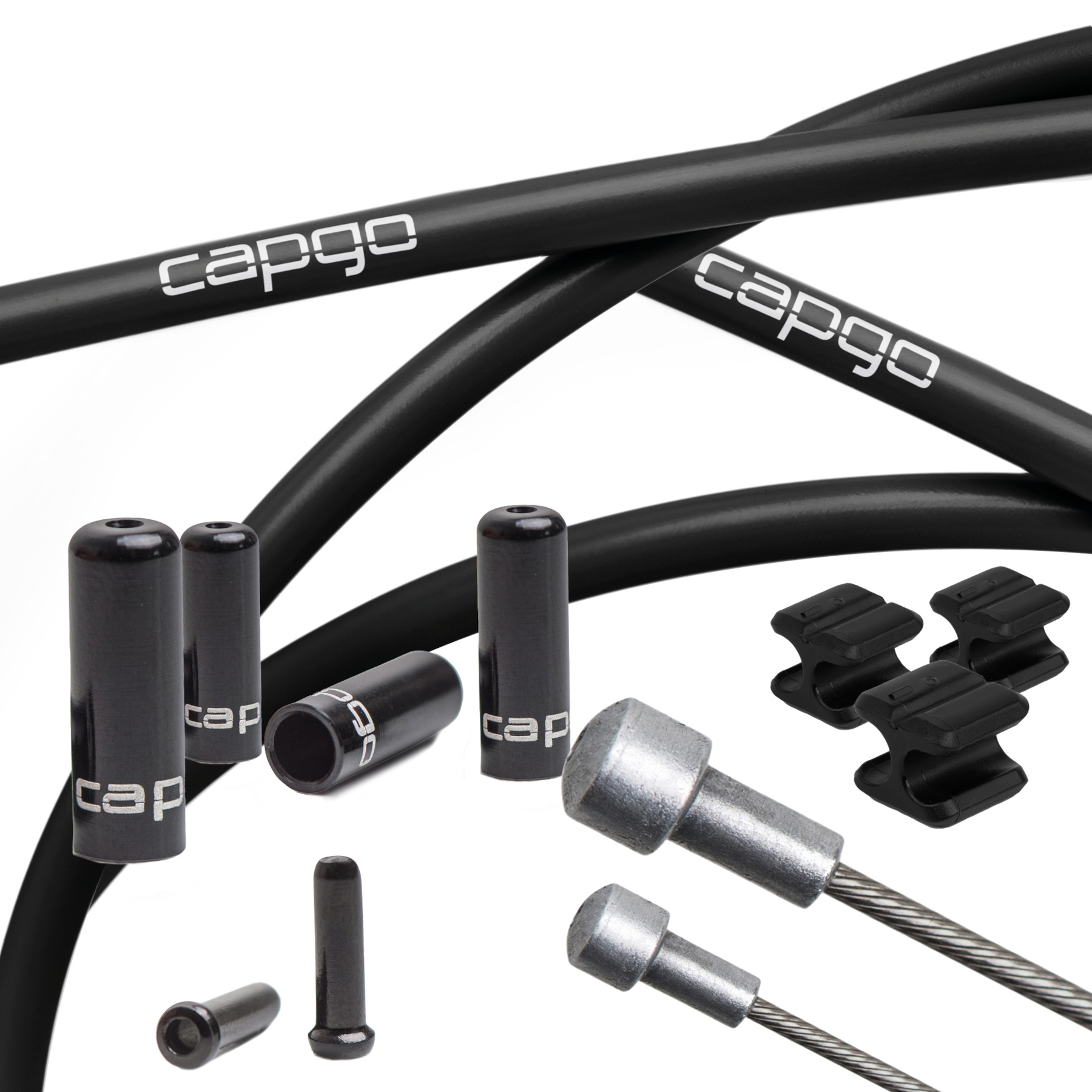 Produktbild von capgo Bremszugset - Orange Line | Kevlar/PTFE - Road (Campagnolo) | schwarz