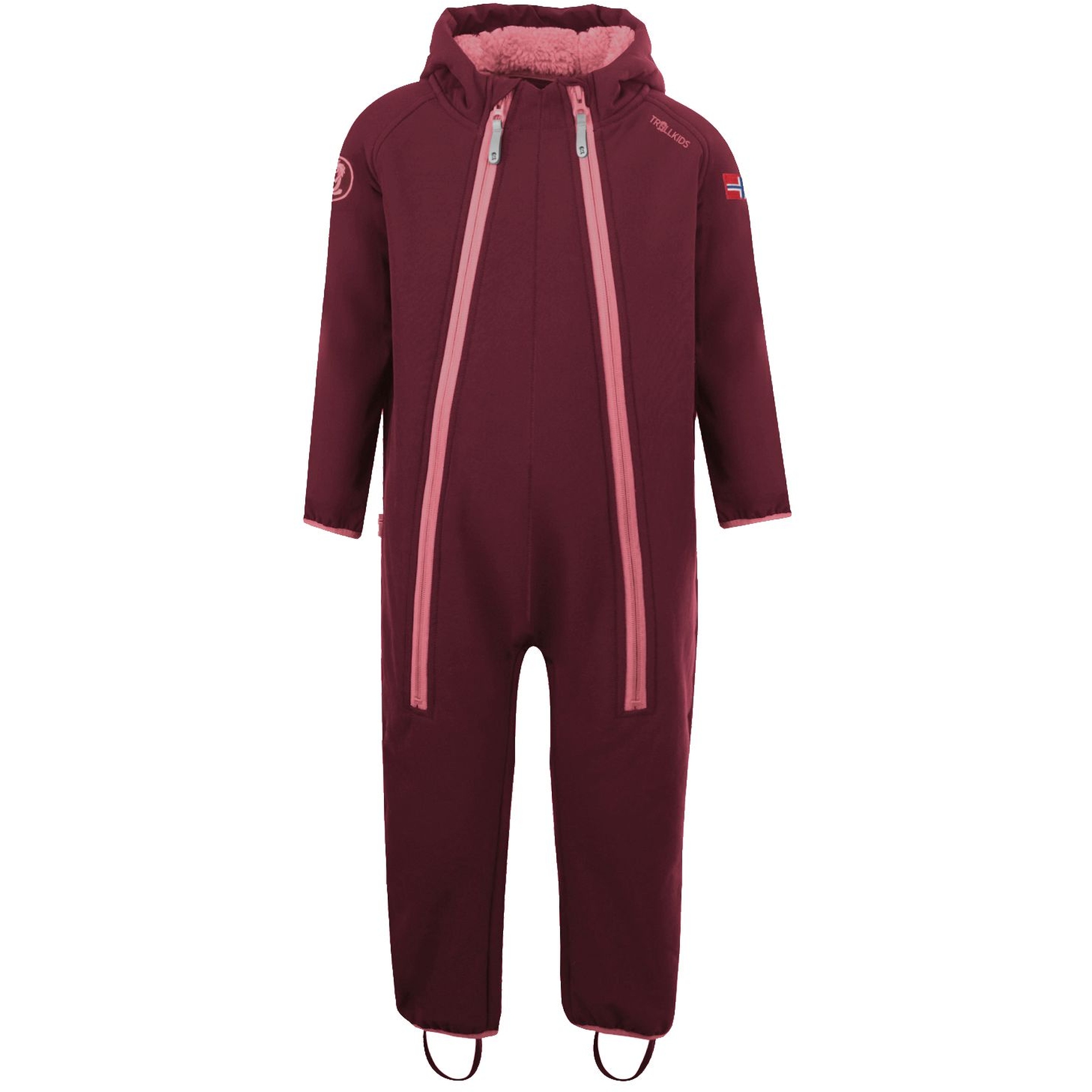 Picture of Trollkids Nordkapp Overall Kids - maroon red/antique rose