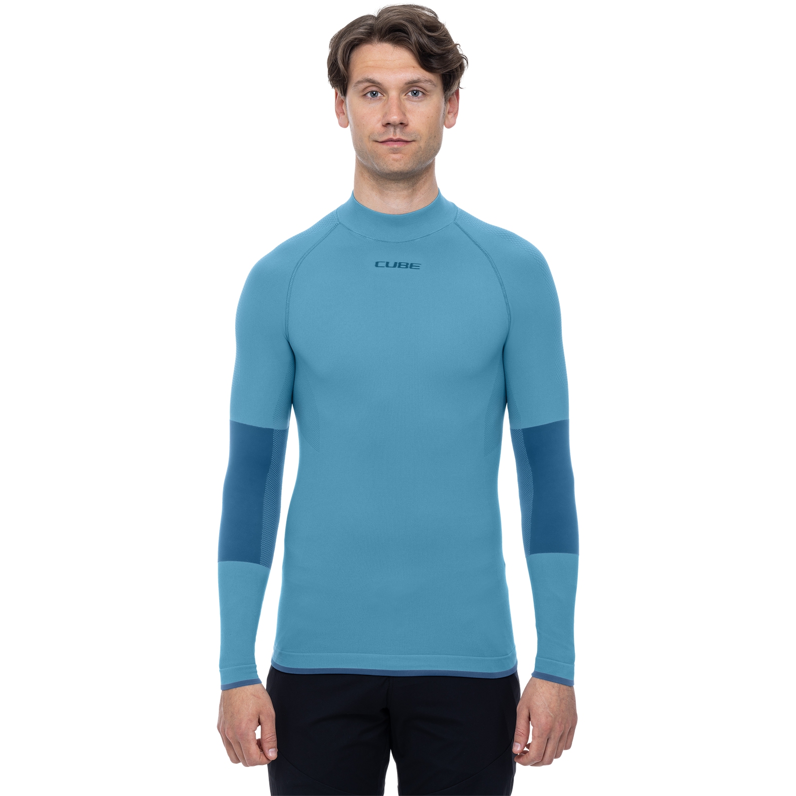 Image of CUBE Race Be Warm Functional Long Sleeve Undershirt Men - blue