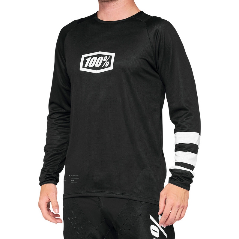 Picture of 100% R-Core Long Sleeve Jersey - black/white