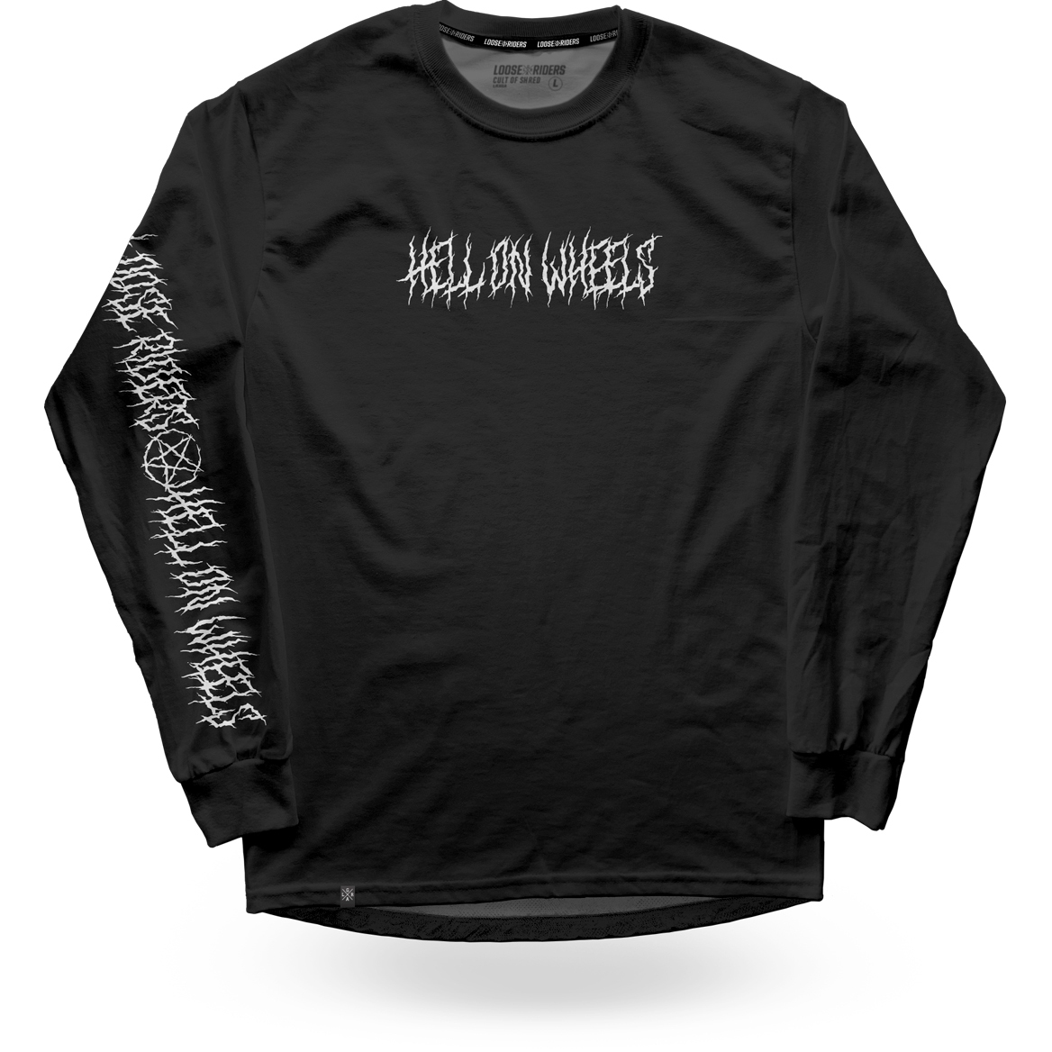 Picture of Loose Riders Hell on Wheels Technical Long Sleeve Jersey - Black