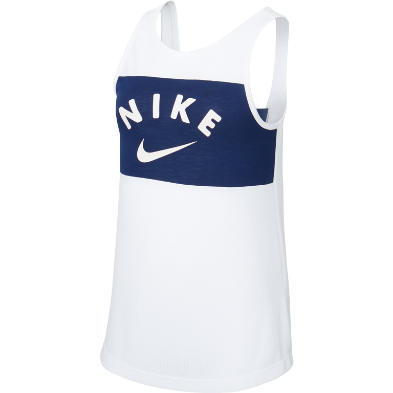 Produktbild von Nike Trainings-Tank für ältere Kinder - white/blue void/washed coral CJ7669-102