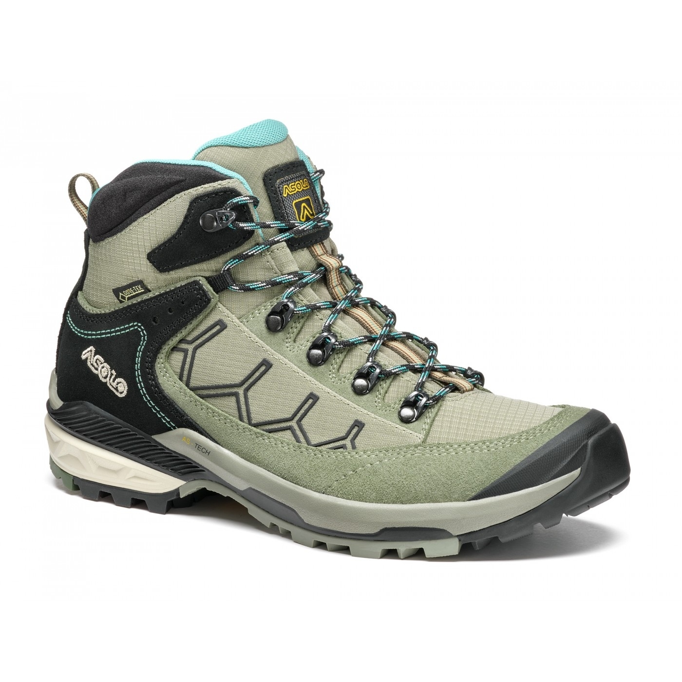 Picture of Asolo Falcon Evo GV Hiking Boots Women - dry weeds/aqua green