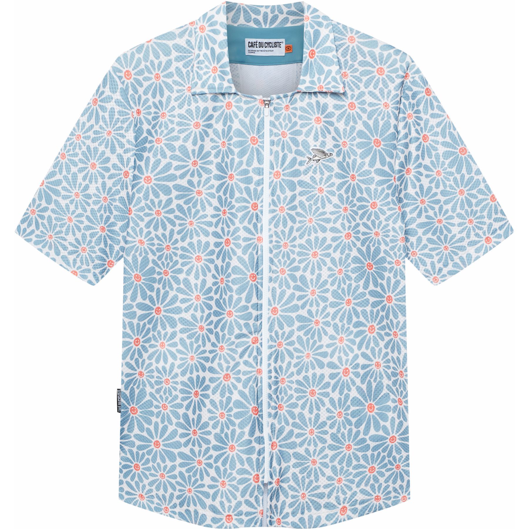 Produktbild von Café du Cycliste Claudine Kurzarmtrikot Unisex - daisy/deep water