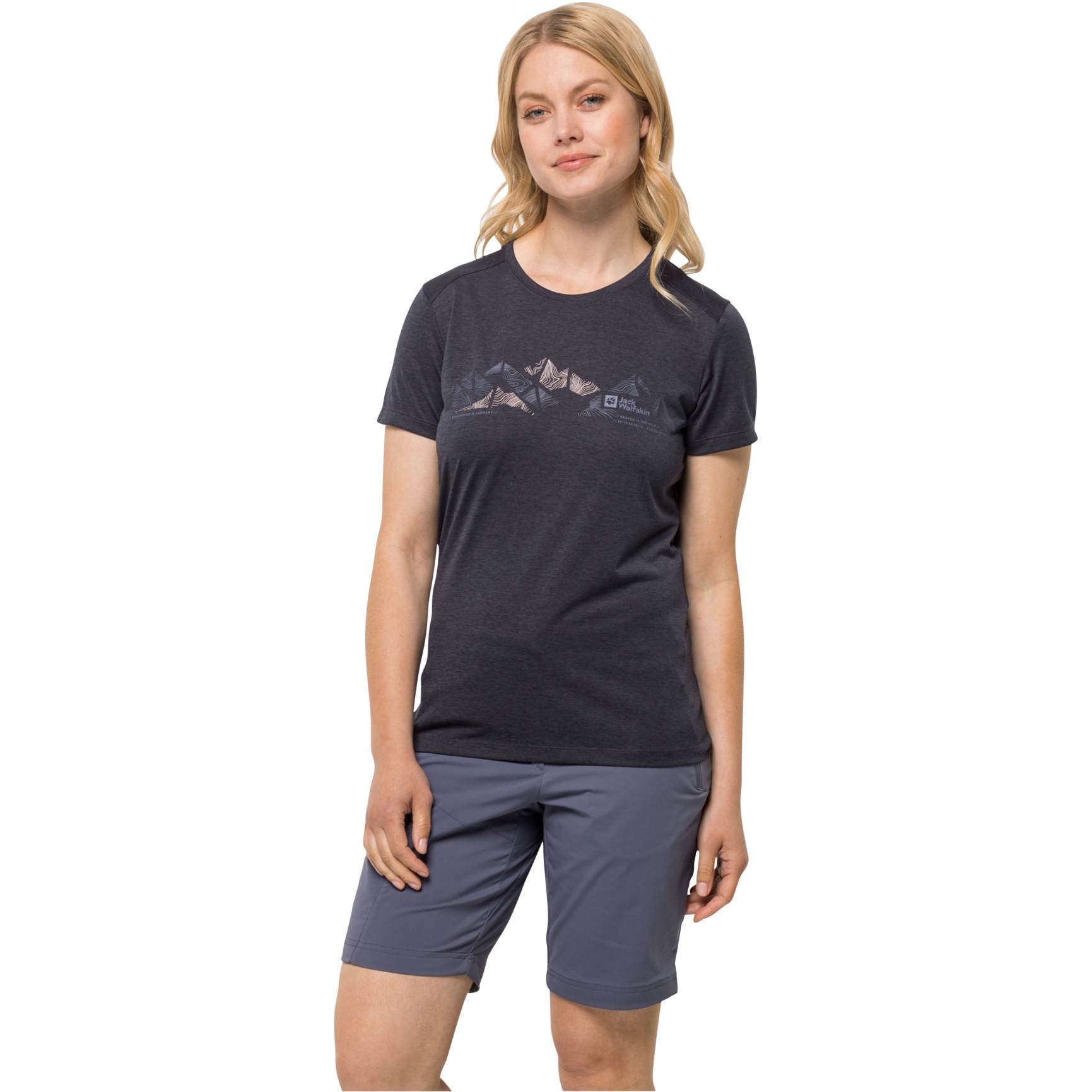 Picture of Jack Wolfskin Crosstrail Graphic T-Shirt Women - graphite