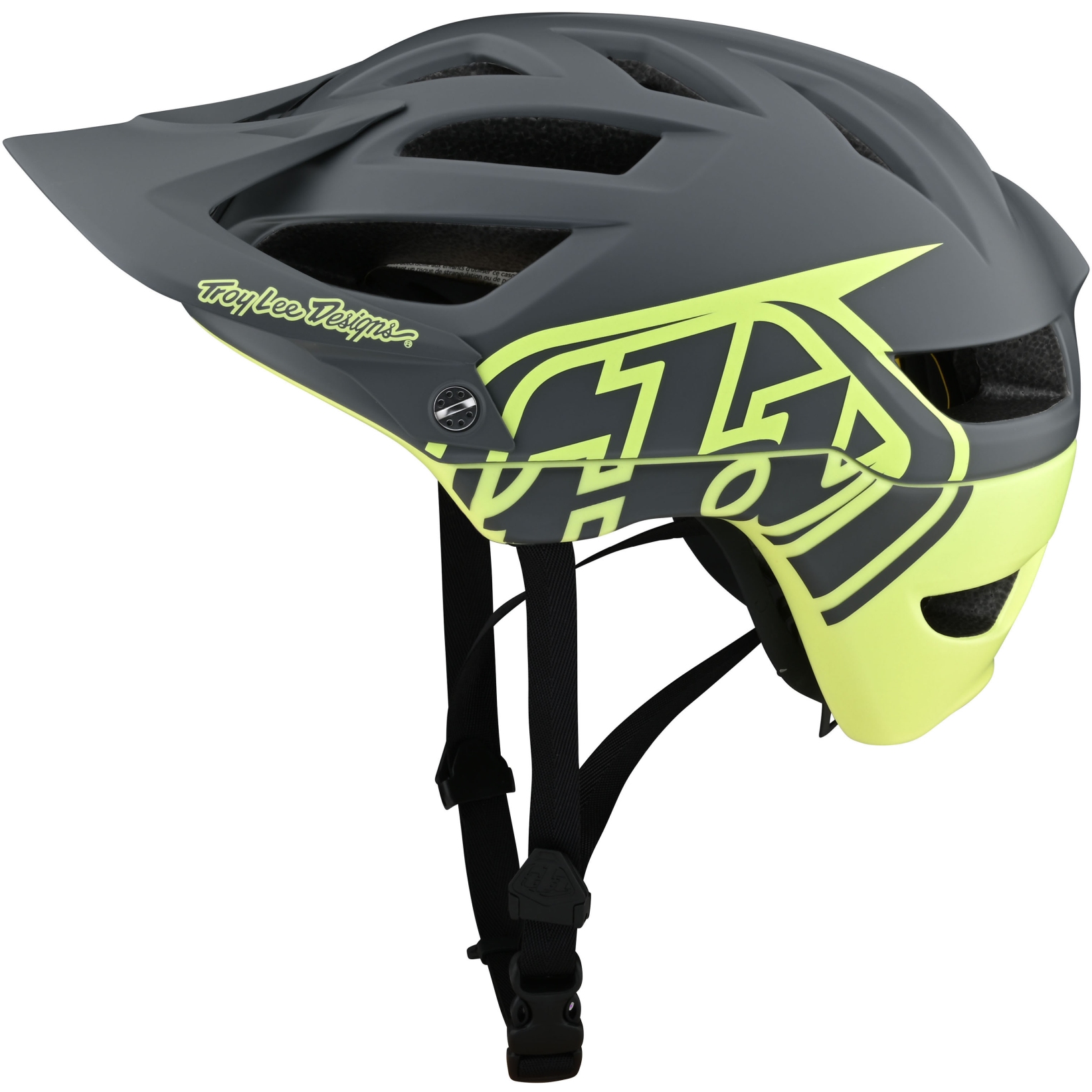 Productfoto van Troy Lee Designs A1 Classic MIPS Helmet - gray/yellow